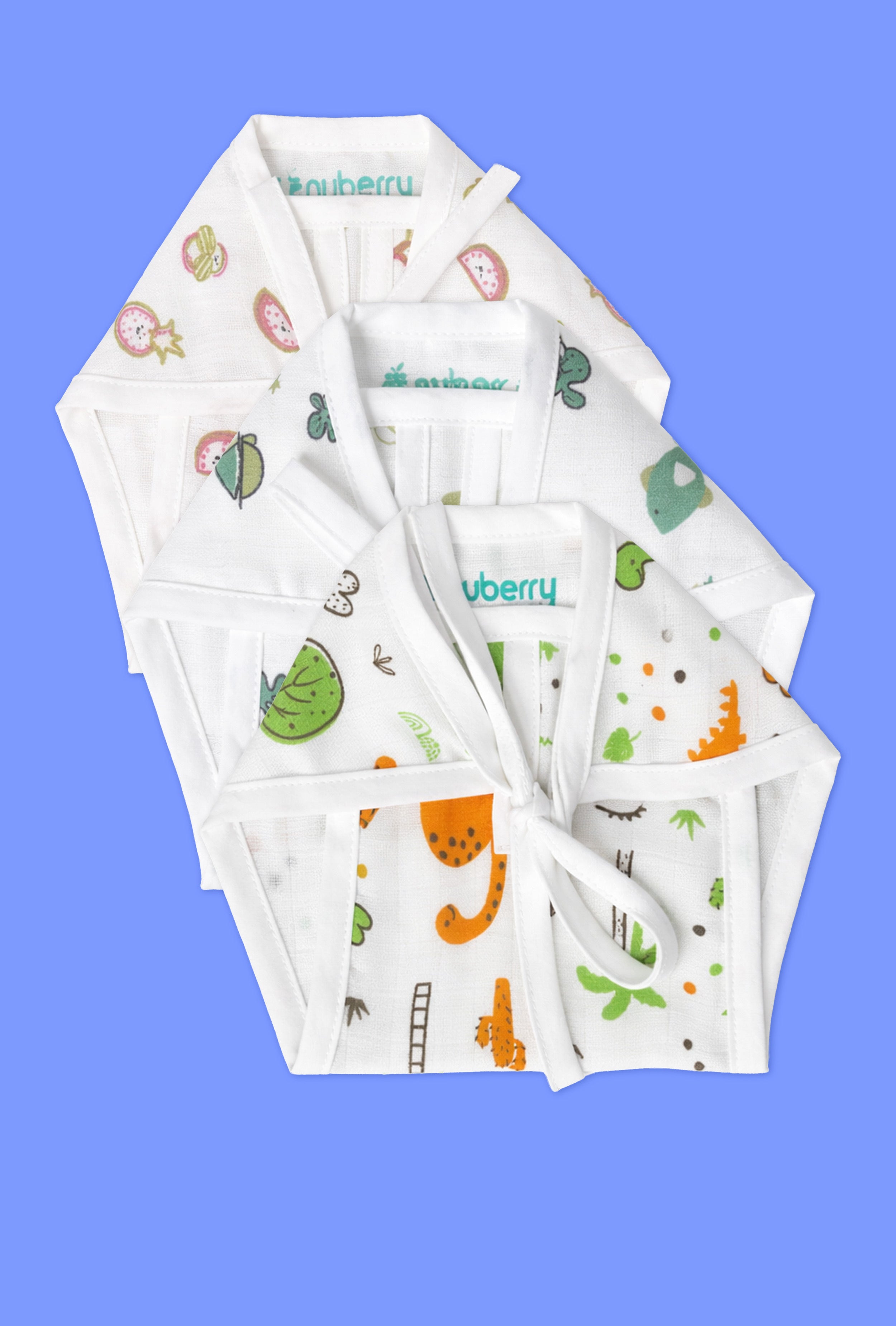 First Touch of Comfort | Muslin Nappies for Your Newborn (Pack of 3)