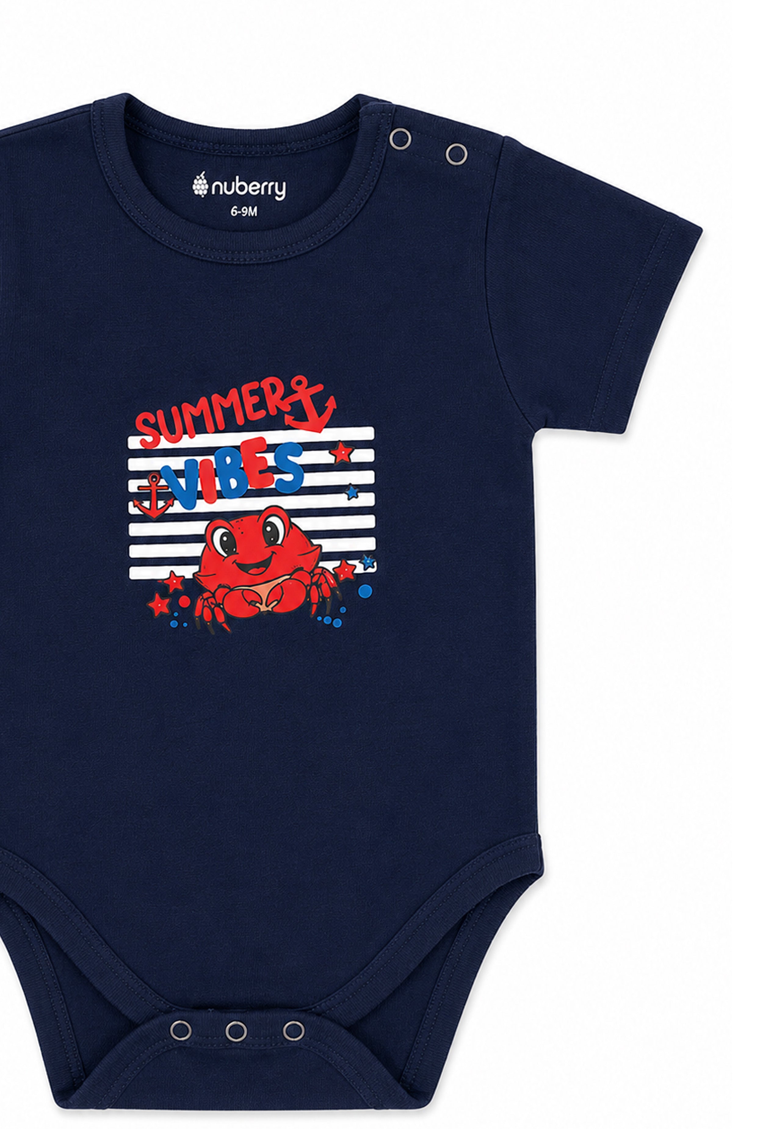 Gentle on Baby Skin | Trusted by Parents | Nuberry Unisex Bodysuit Set of 2