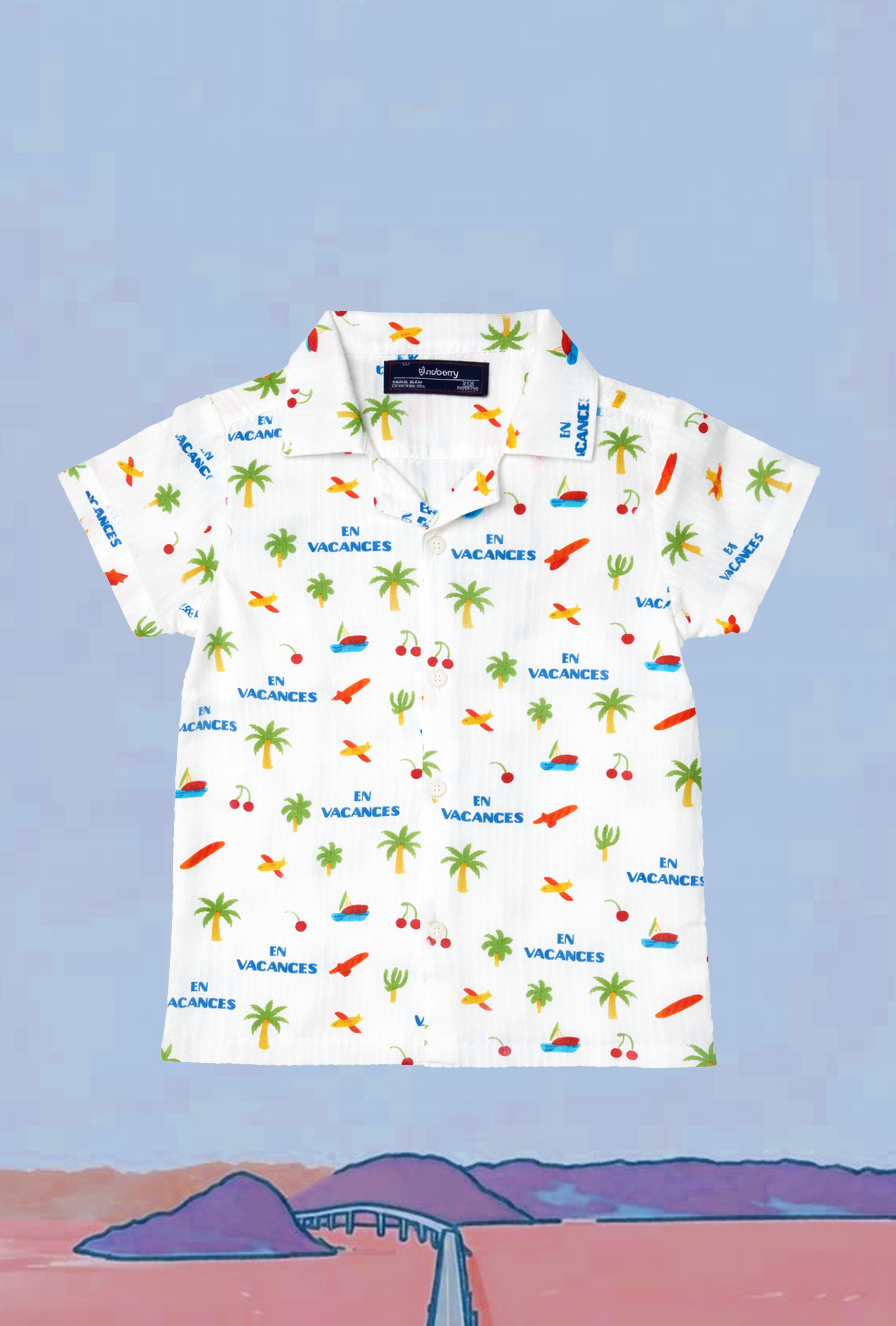 Nuberry Boys Half Sleeve Shirt | Playful Prints for Joyful Moments