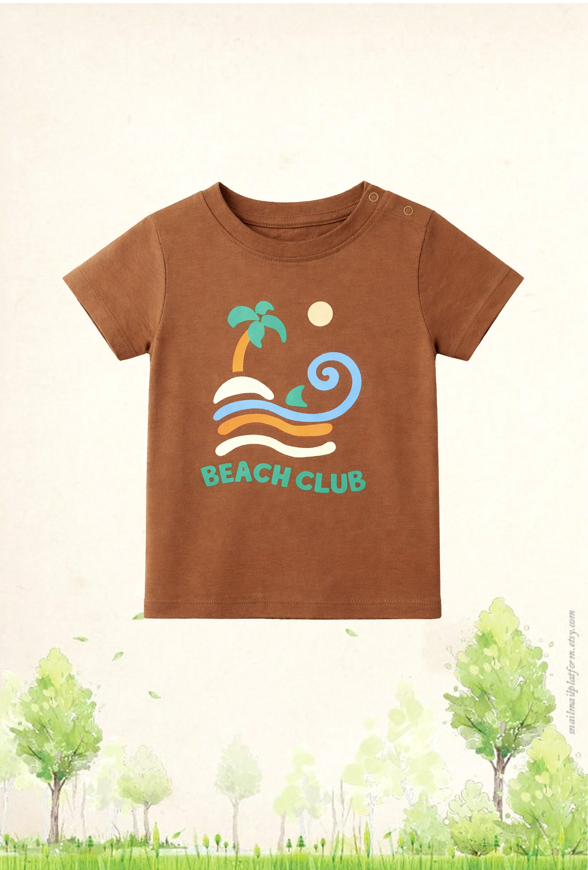 Nature-Inspired Cool | Nuberry Boy | Text Printed | T-Shirt | Brown