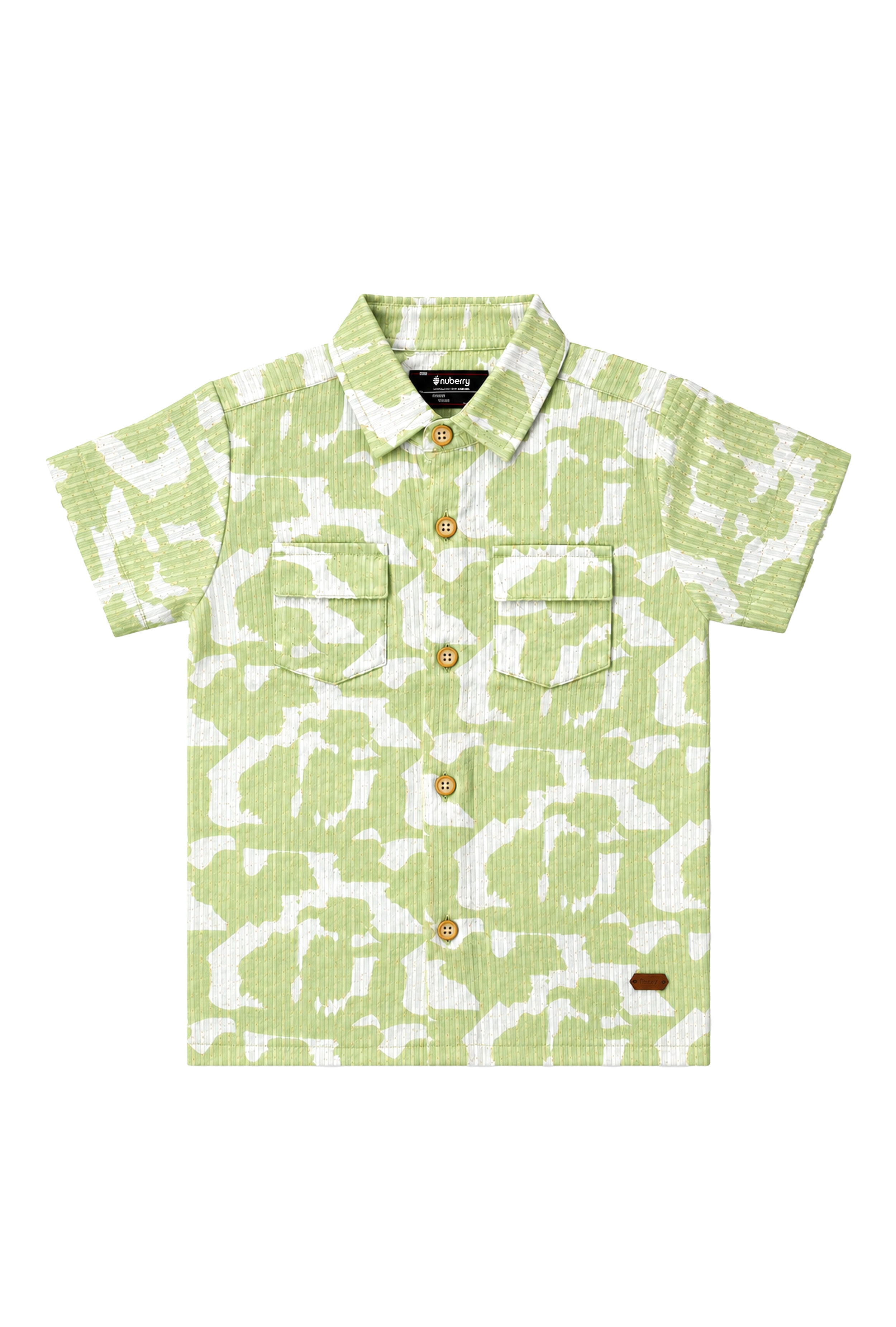 Nuberry Boys Trendy Half Sleeve Shirt | Playful Prints & Front Pocket Style