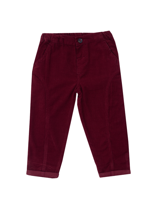 Burgundy Corduroy Pants for Boys