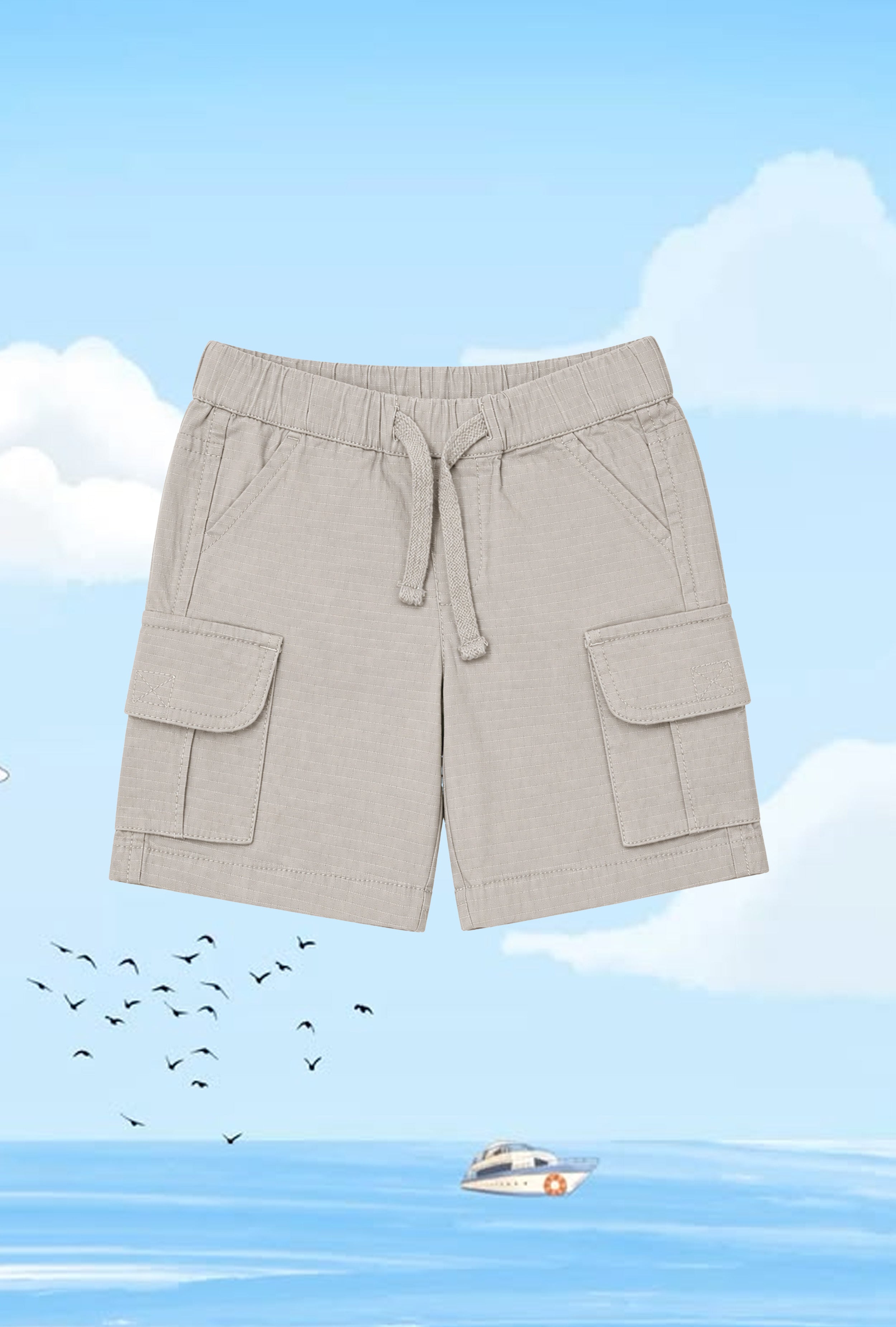 Nuberry Woven Double Pocket Shorts | Soft Comfort for Active Little Boys