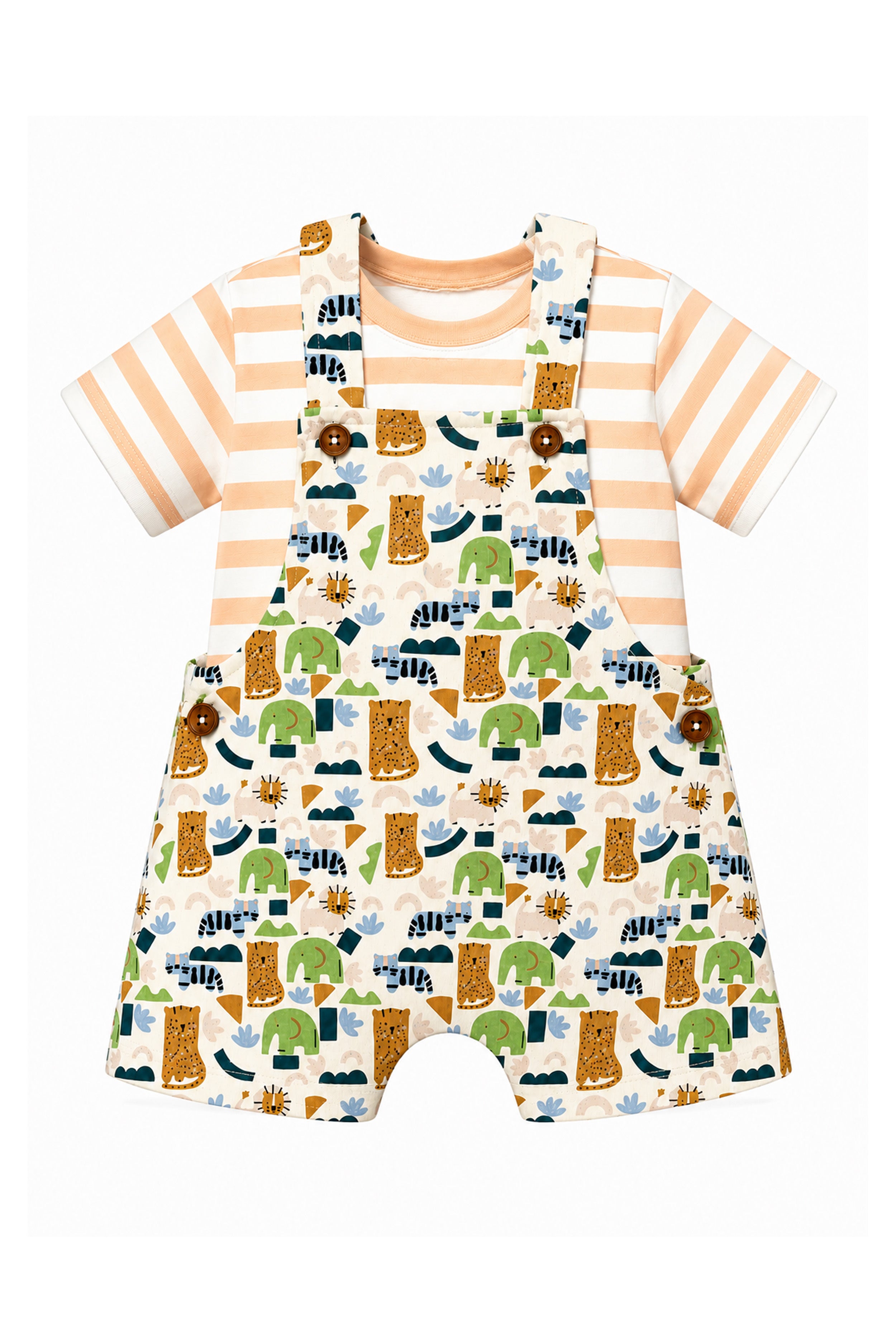 Nuberry Boys Dungaree | Soft & Breathable | Multicolor