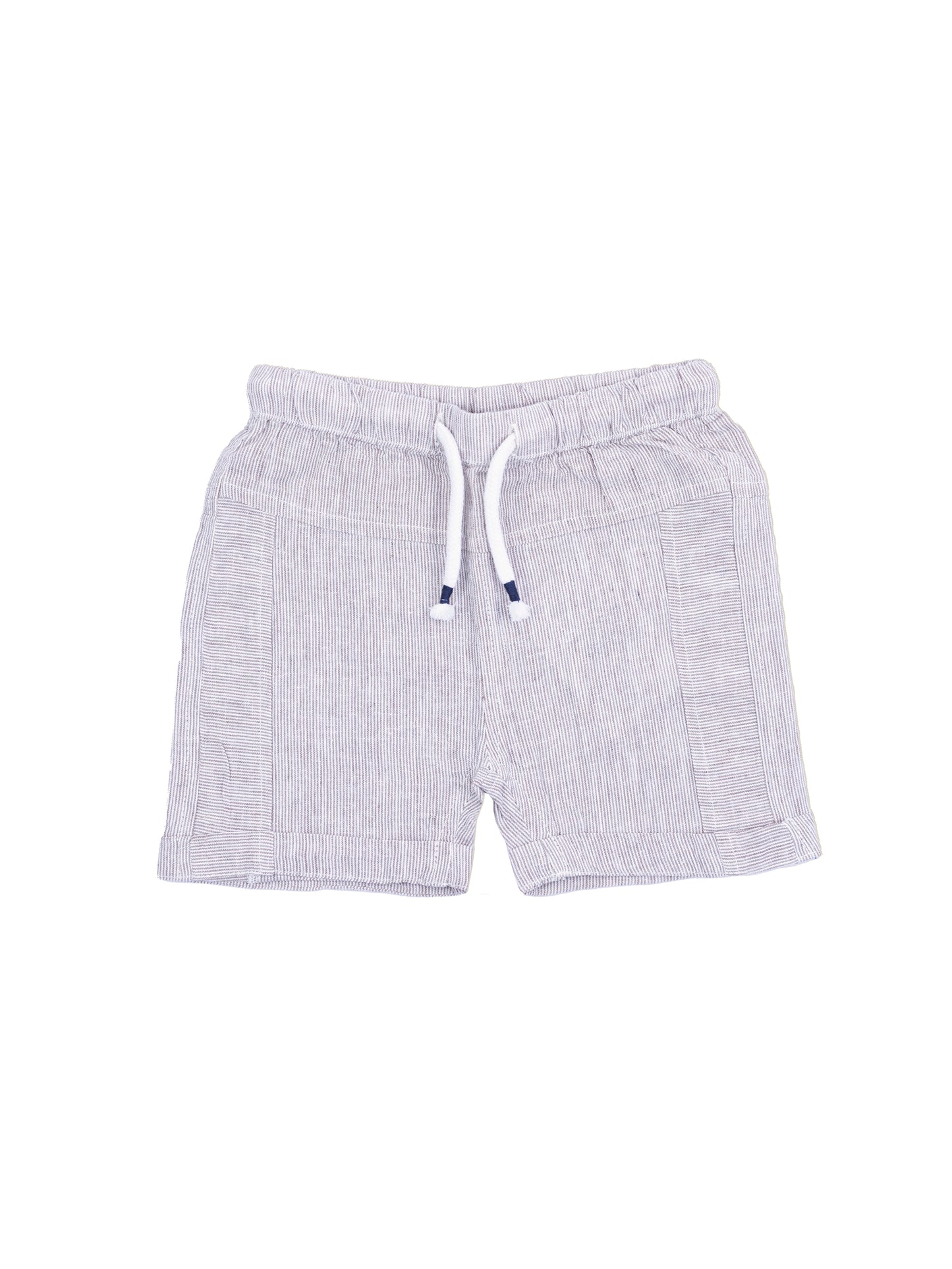 Beige Pure Linen Shorts for Boys