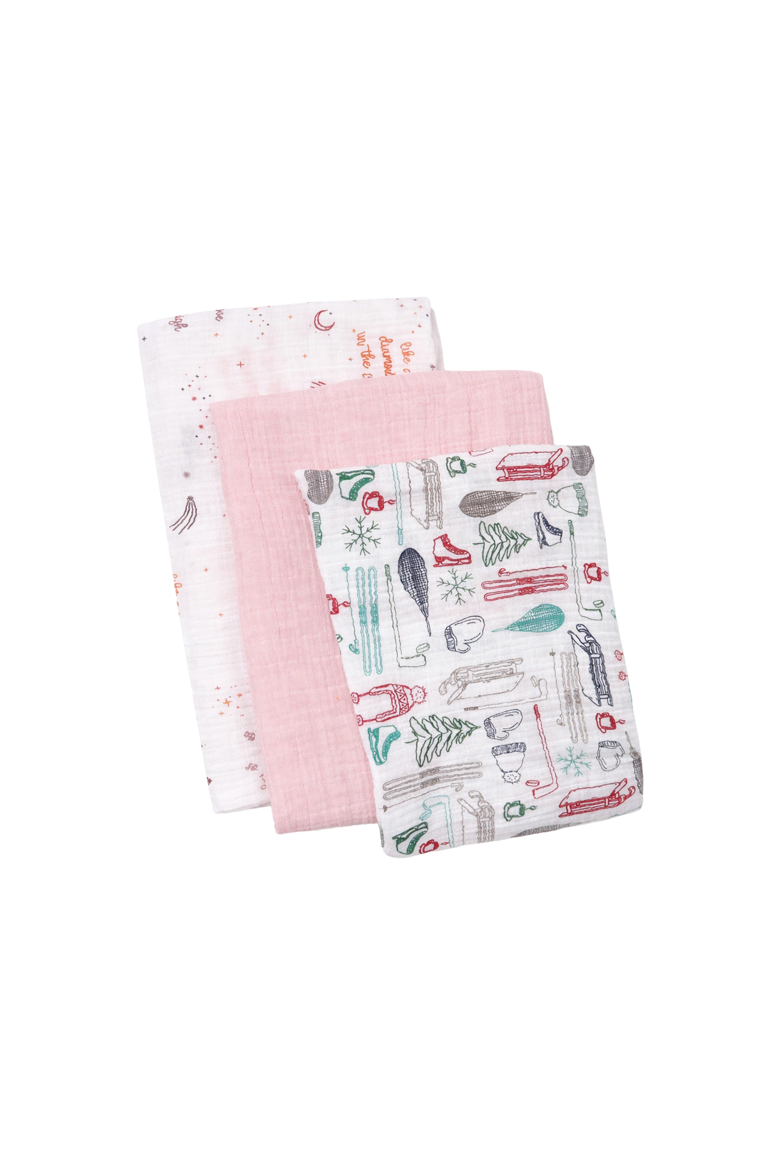 Pure Muslin Baby Swaddle  I Light as Air, Soft as Love - Pack of 3