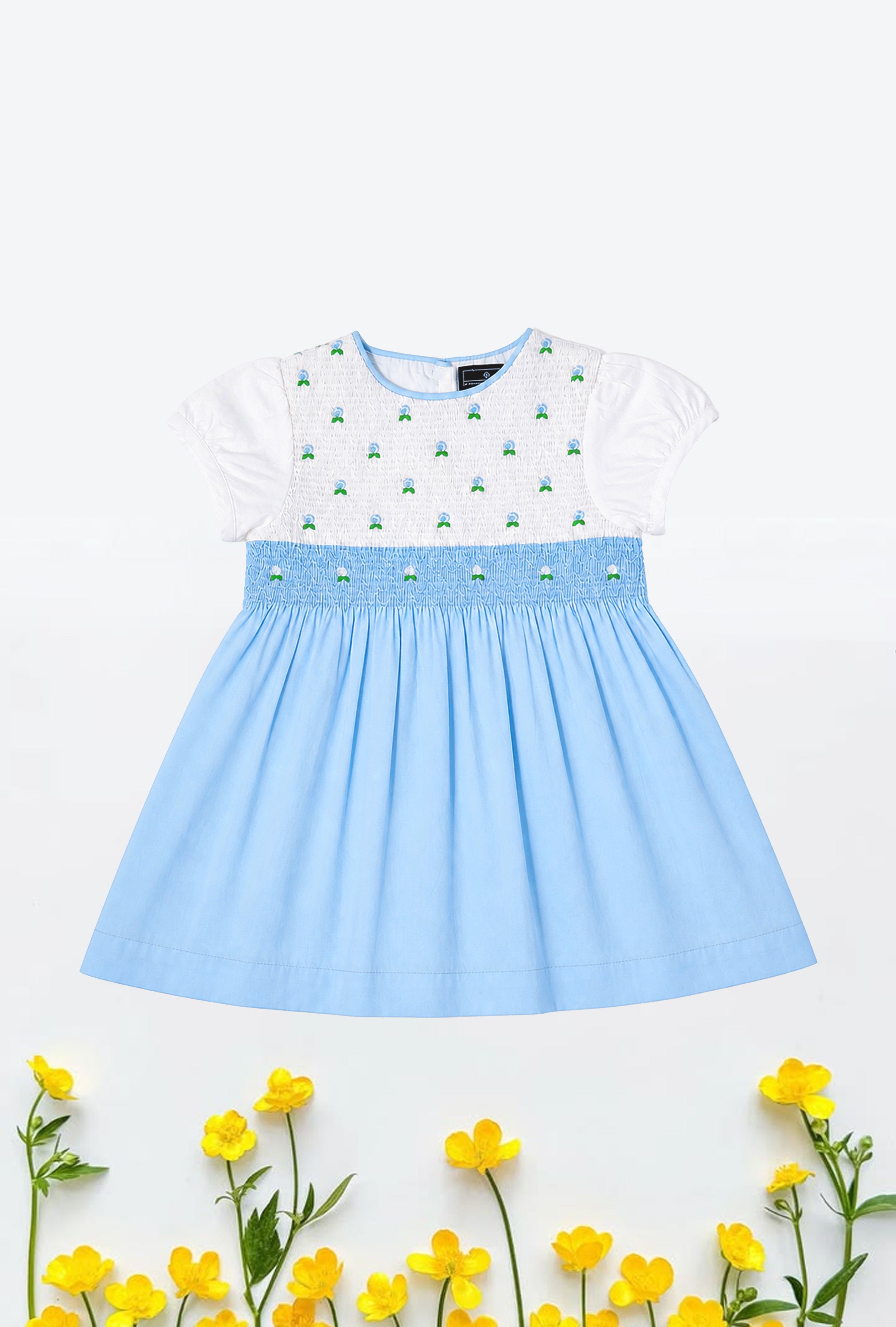 Soft Cotton Smocked Party Dress for Baby Girls | Breathable Comfort & Elegant Style | 500+ Happy Reviews