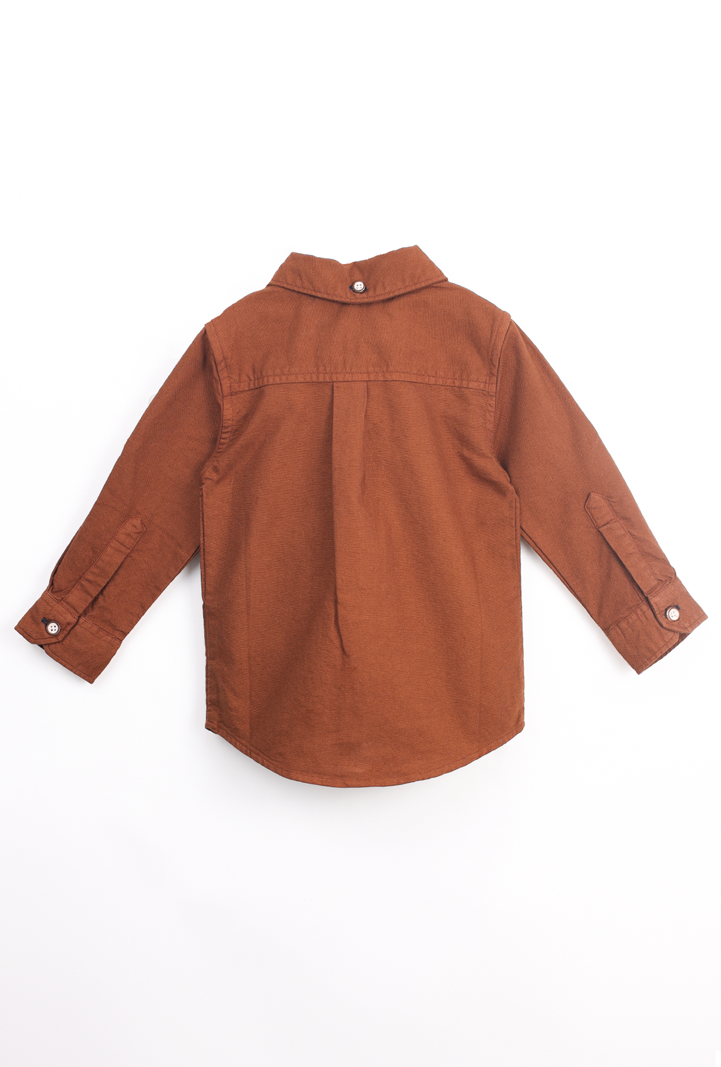 NUBERRY BOY- OXFORD SHIRT-FULL SLEEVE BROWN