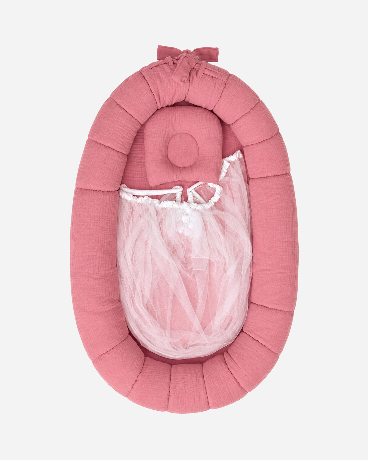 Nuberry Baby Bedding with Mosquito Net – Peach | Cozy Comfort for Sweet Little Dreams