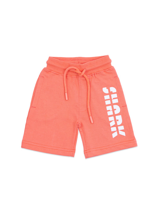 Boys Orange Cotton Knit Shorts