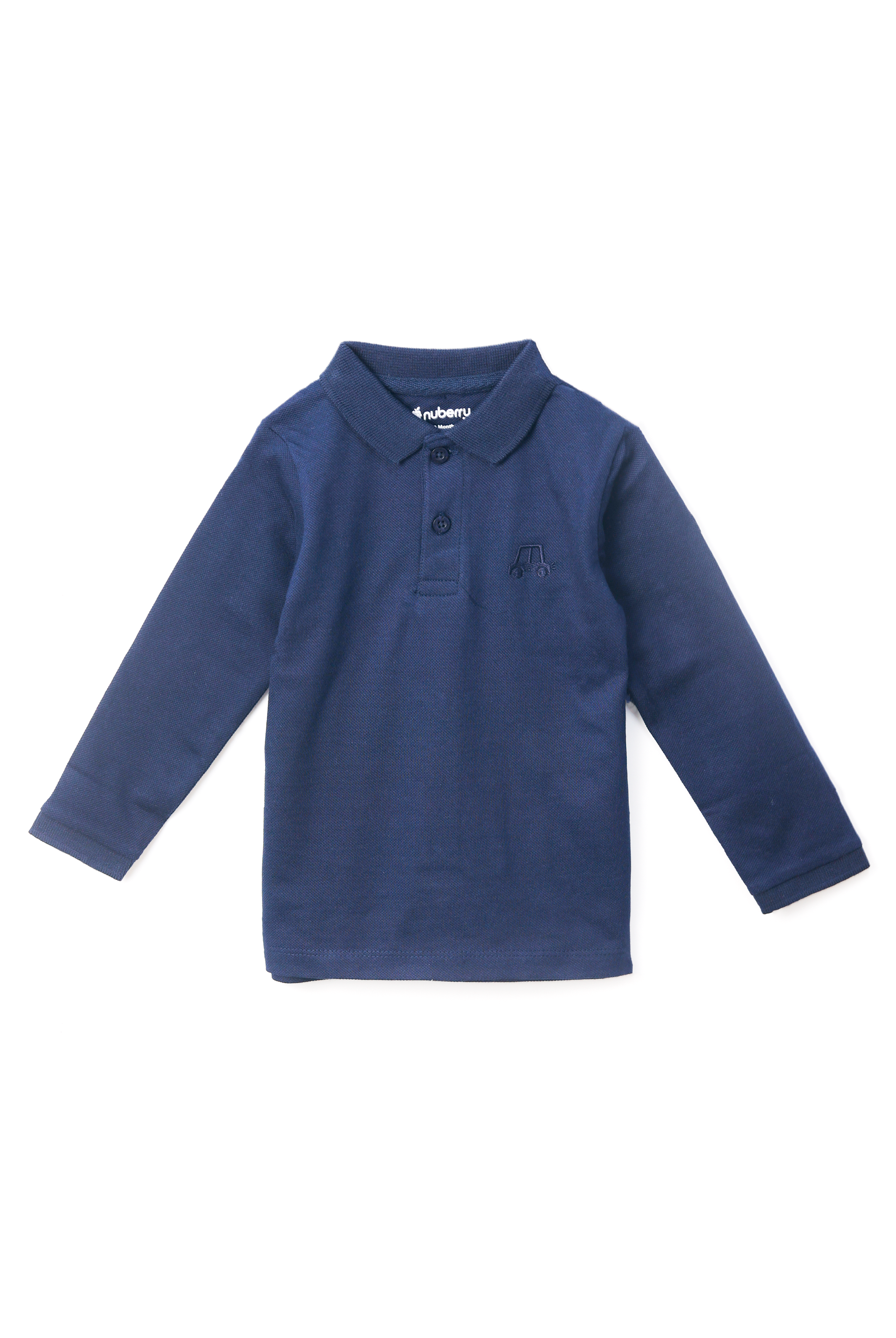 NUBERRY KIDS BOY-T-SHIRT-POLO-FULL SLEEVE NAVY BLUE