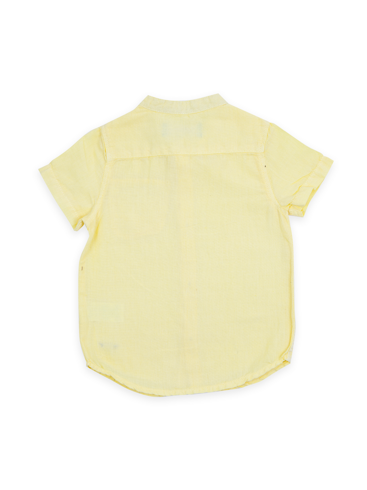 Light Yellow Organic Linen Shirt for Boys