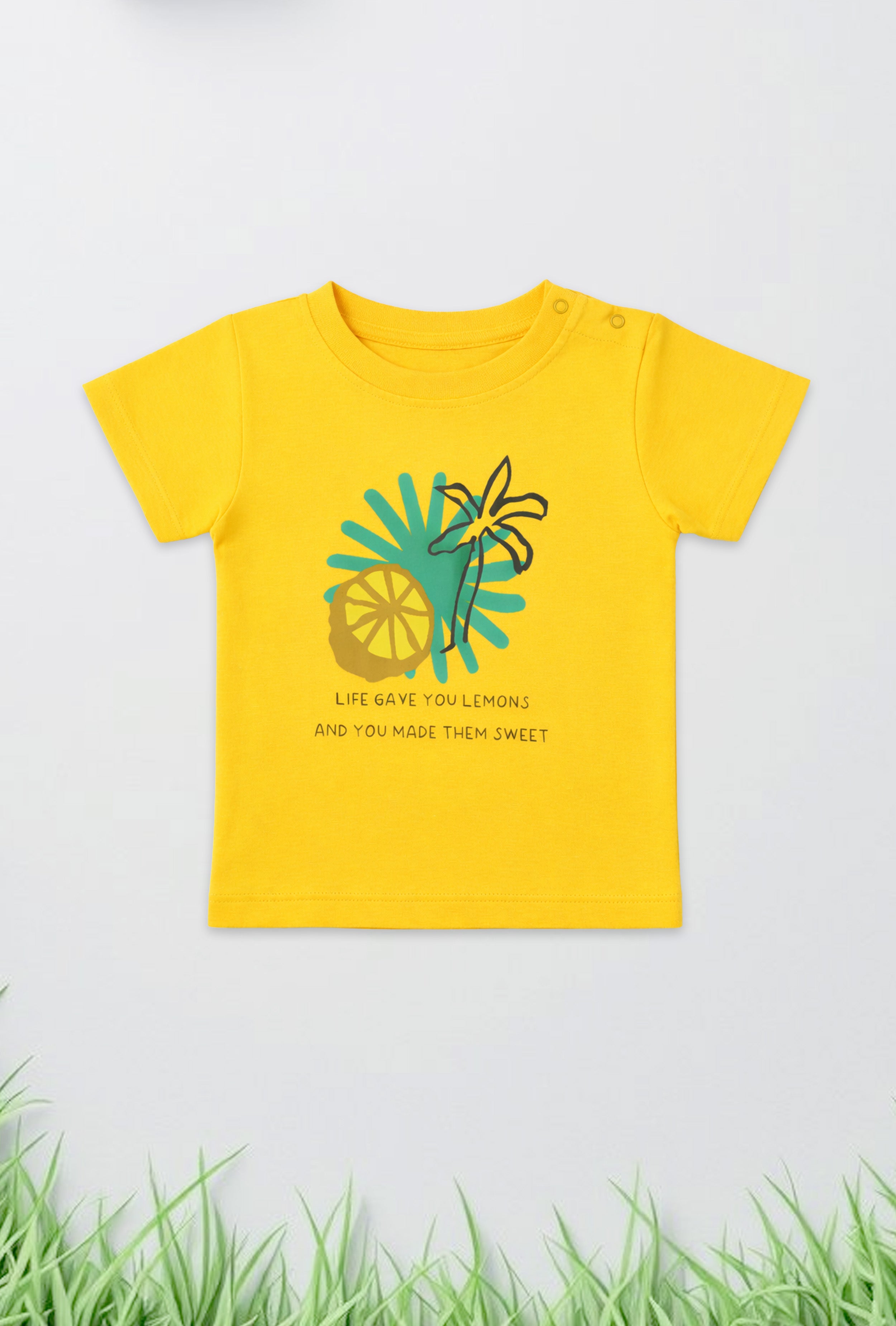 Shine in Every Step | Nuberry Lemon Print T-Shirt