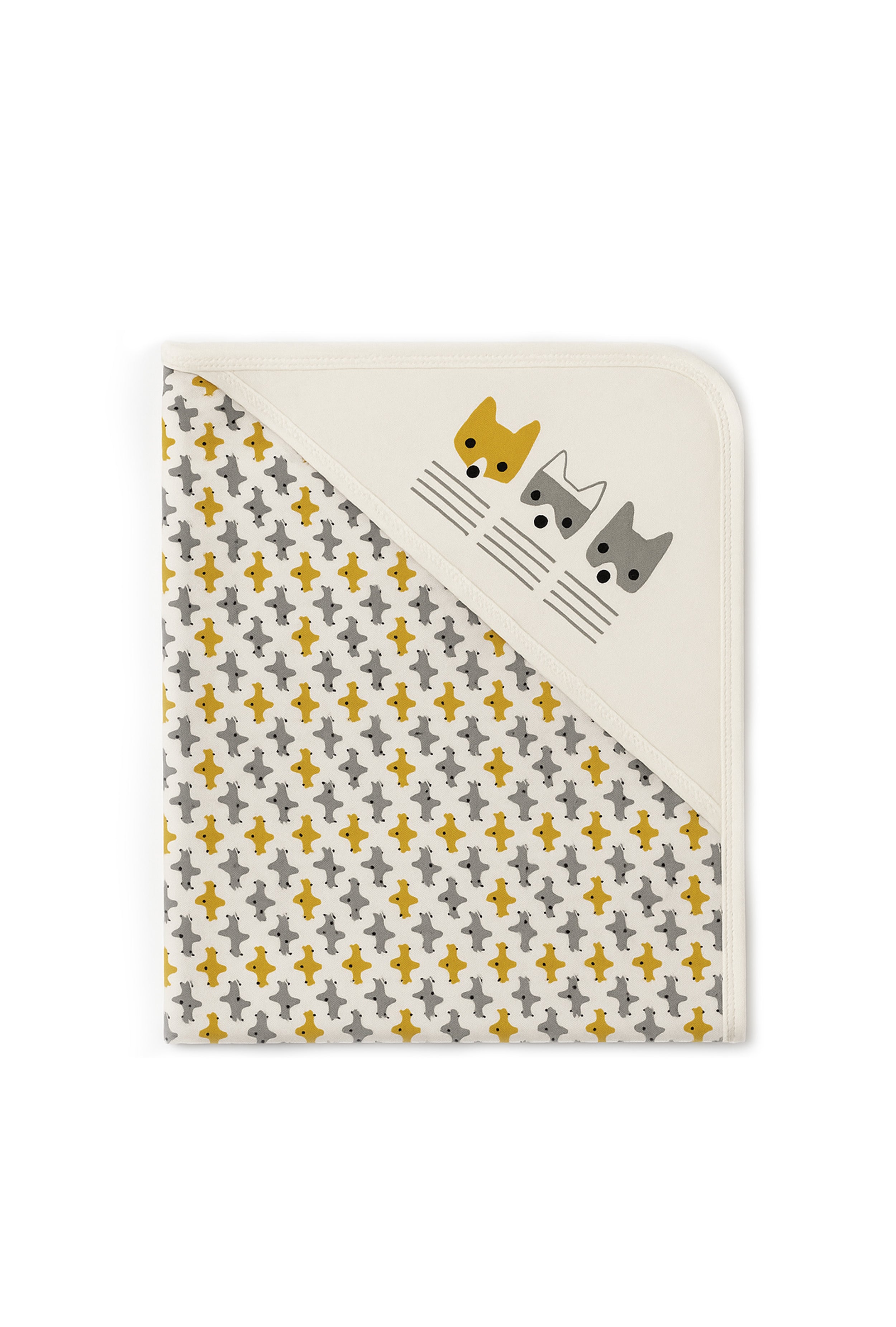 Nuberry Unisex Knitted Hooded Swaddle – Pack of 2 (Grey)