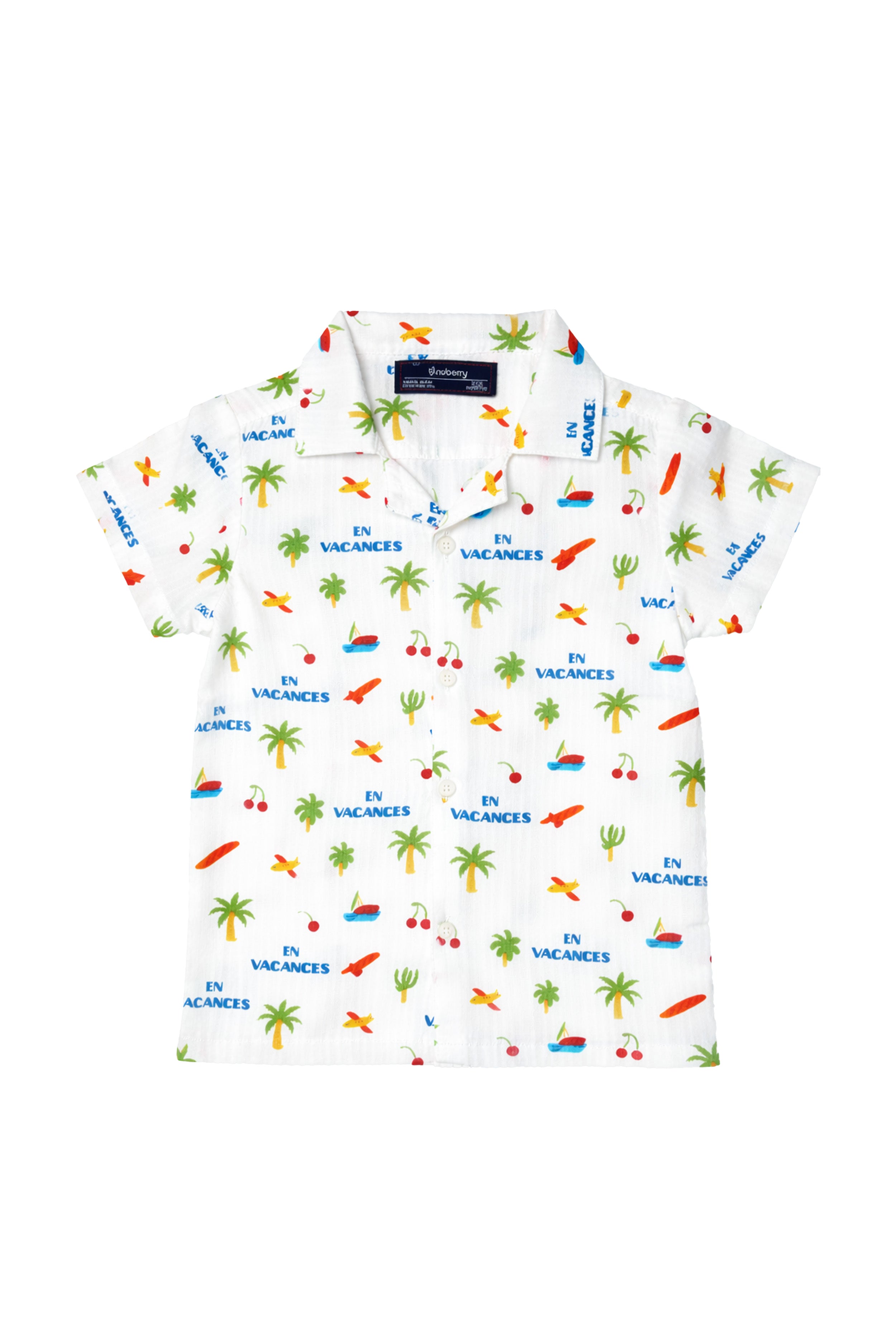 Nuberry Boys Half Sleeve Shirt | Playful Prints for Joyful Moments