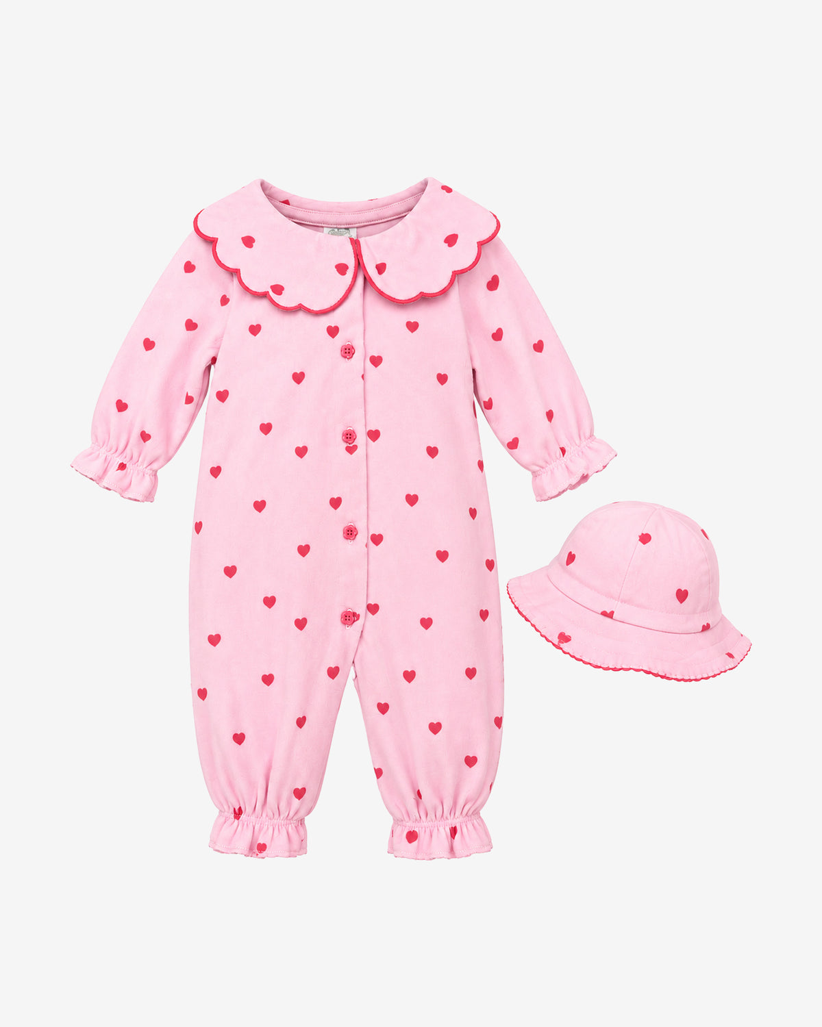 Nuberry Baby Girl Romper & Cap Set – Wrapped in Love, Made for Little Dreams