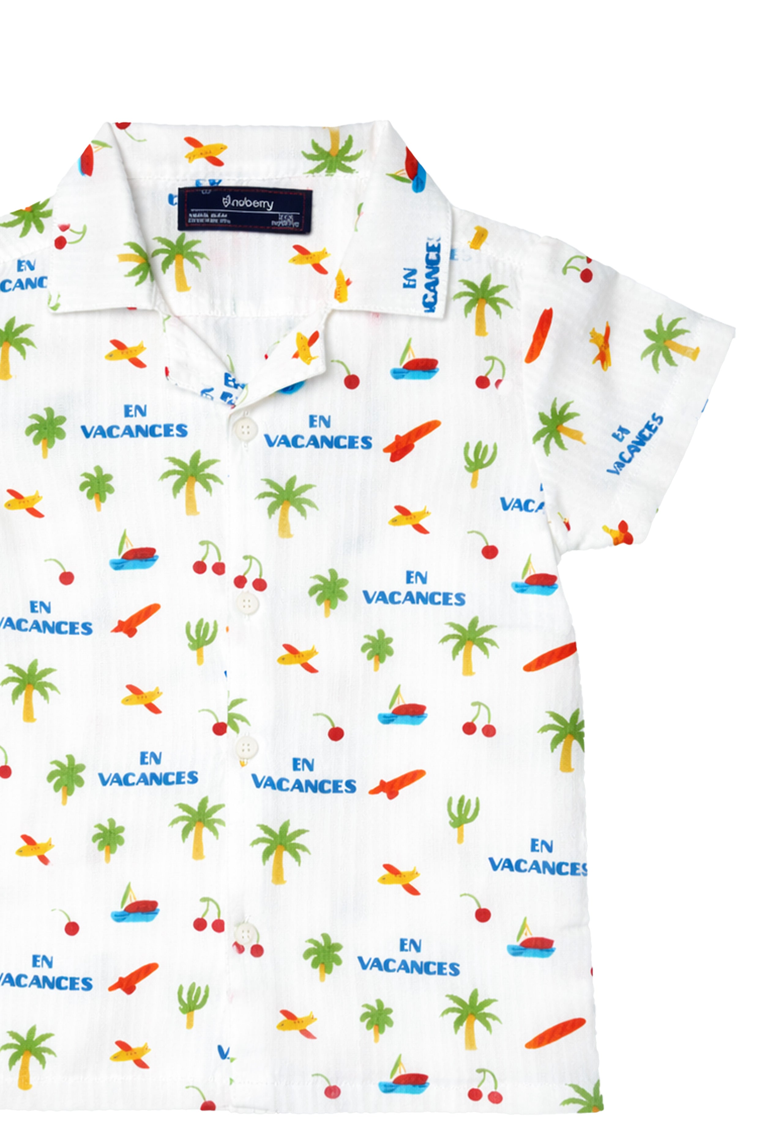 Nuberry Boys Half Sleeve Shirt | Playful Prints for Joyful Moments
