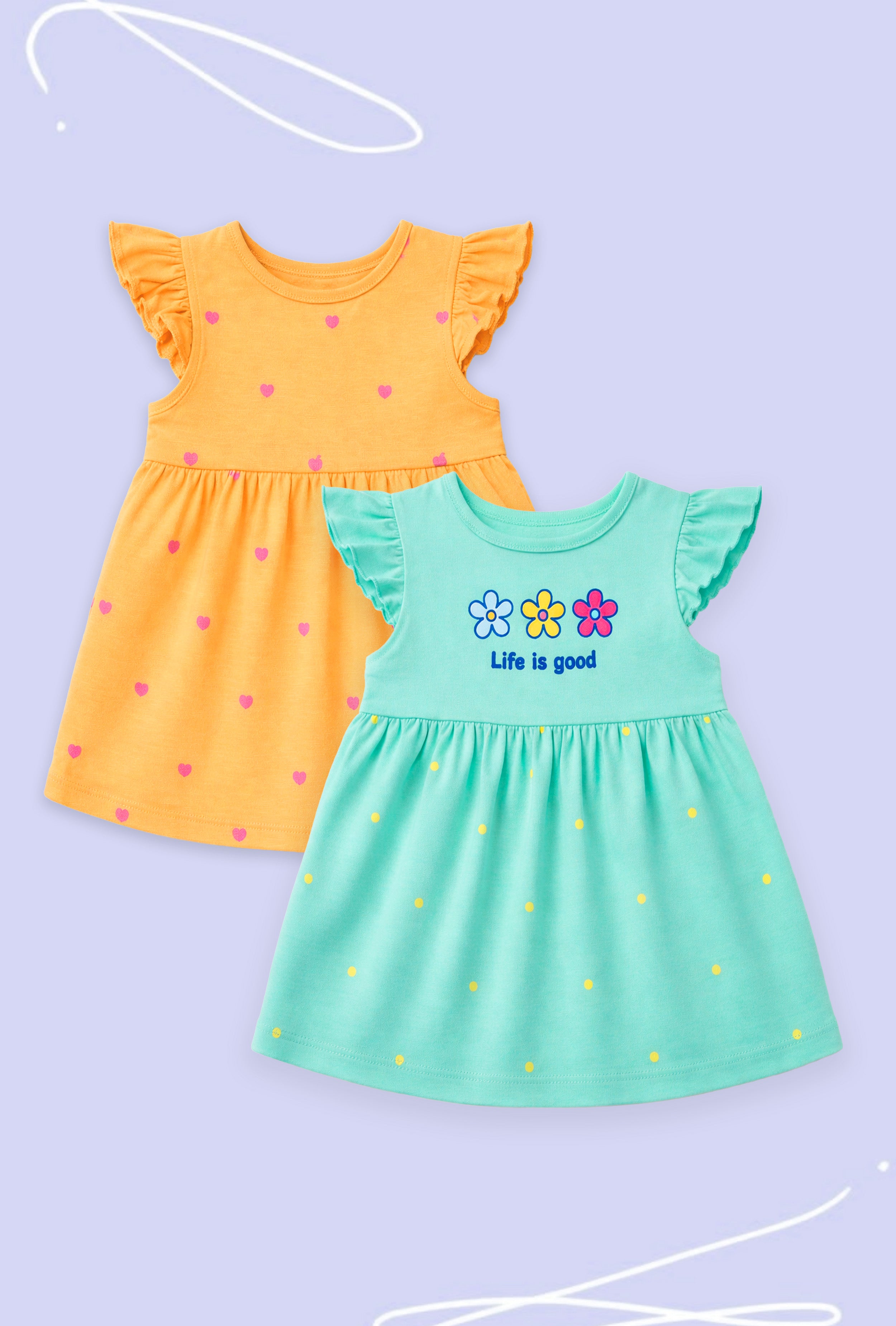 Nuberry Girls Frocks – Pack of 2 | Soft, Gentle & Made for Everyday Smiles