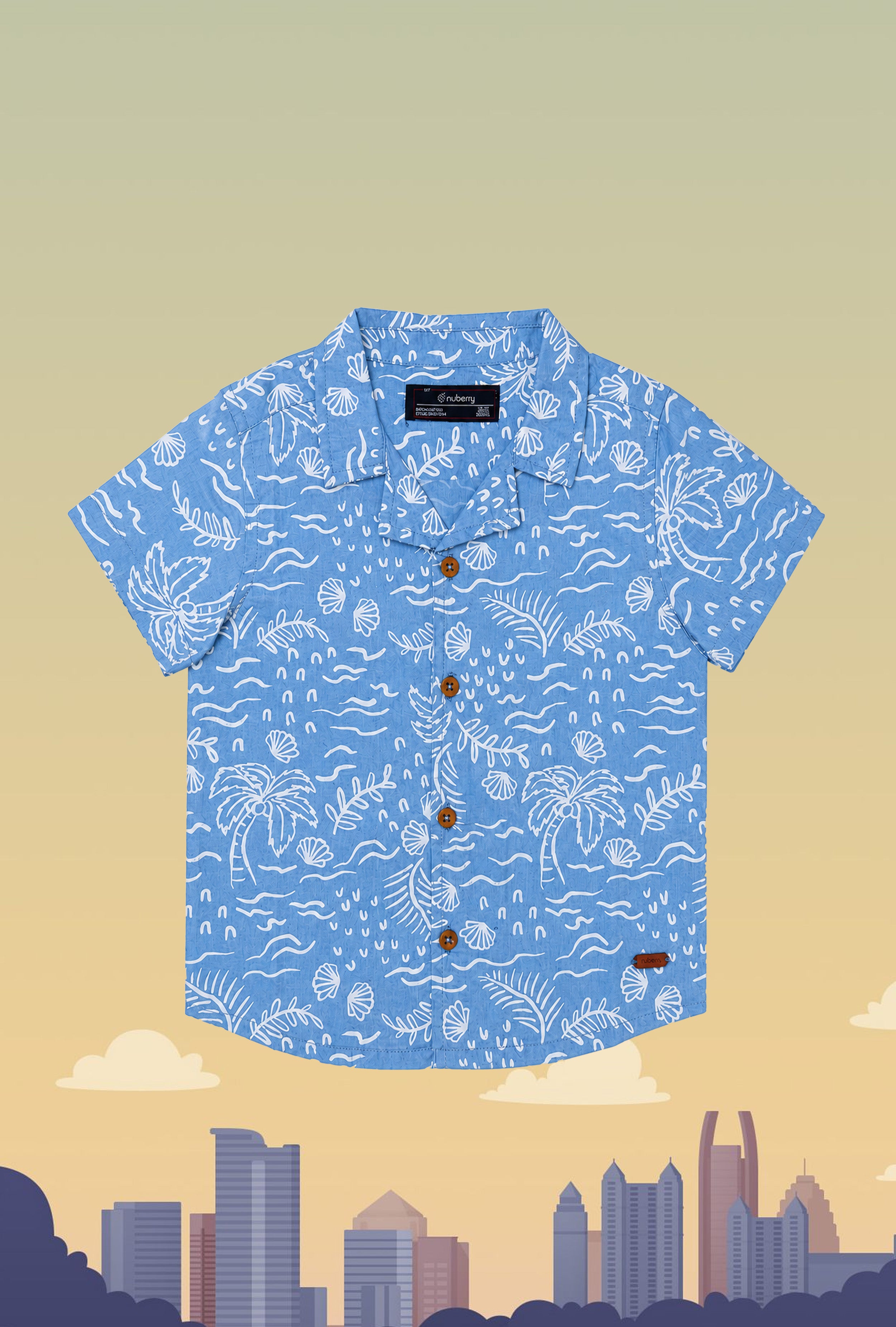 Nuberry Boys Half Sleeve Shirt | Colorful Prints for Endless Fun