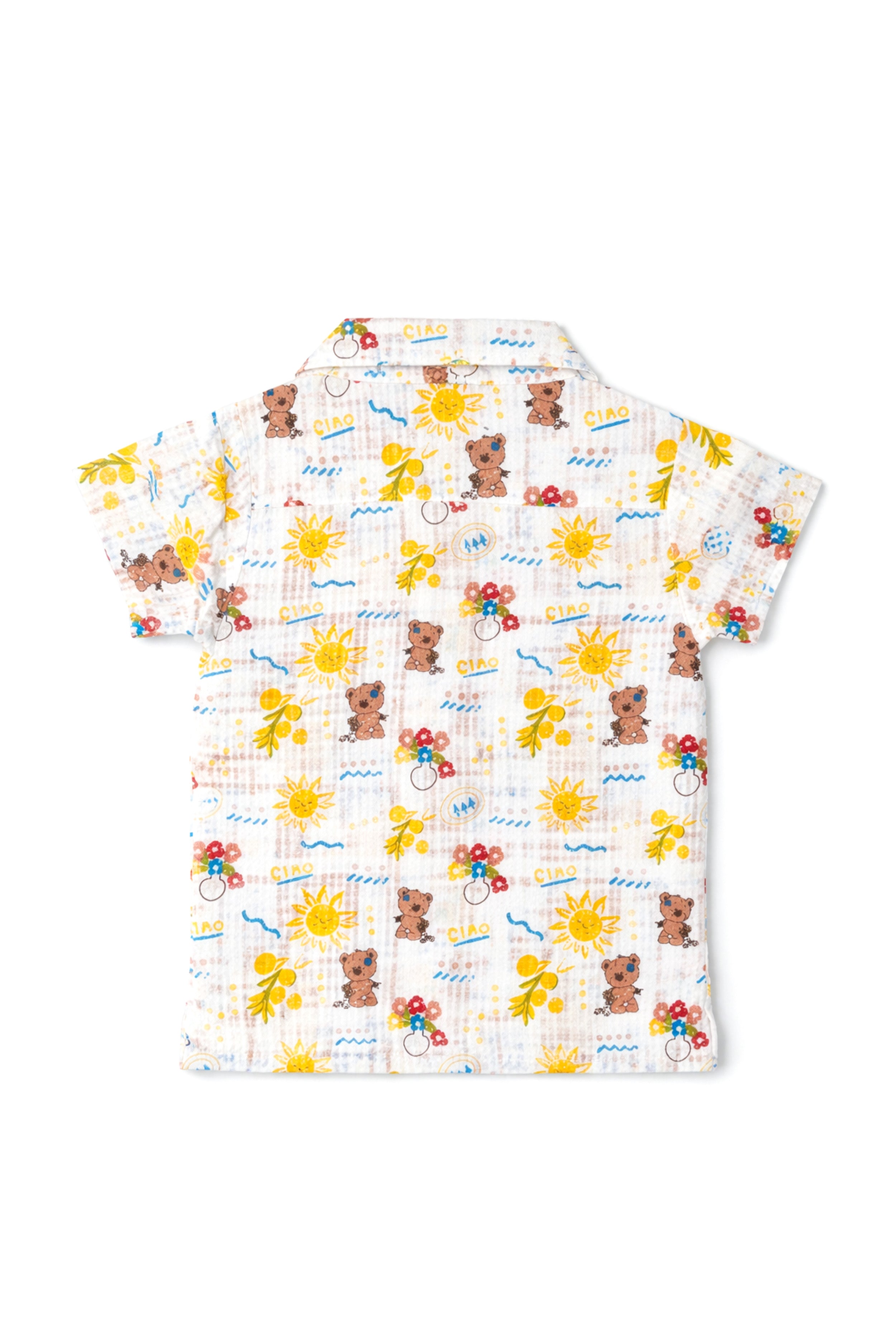 Nuberry Boys Half Sleeve Shirt | Playful Prints for Joyful Moments