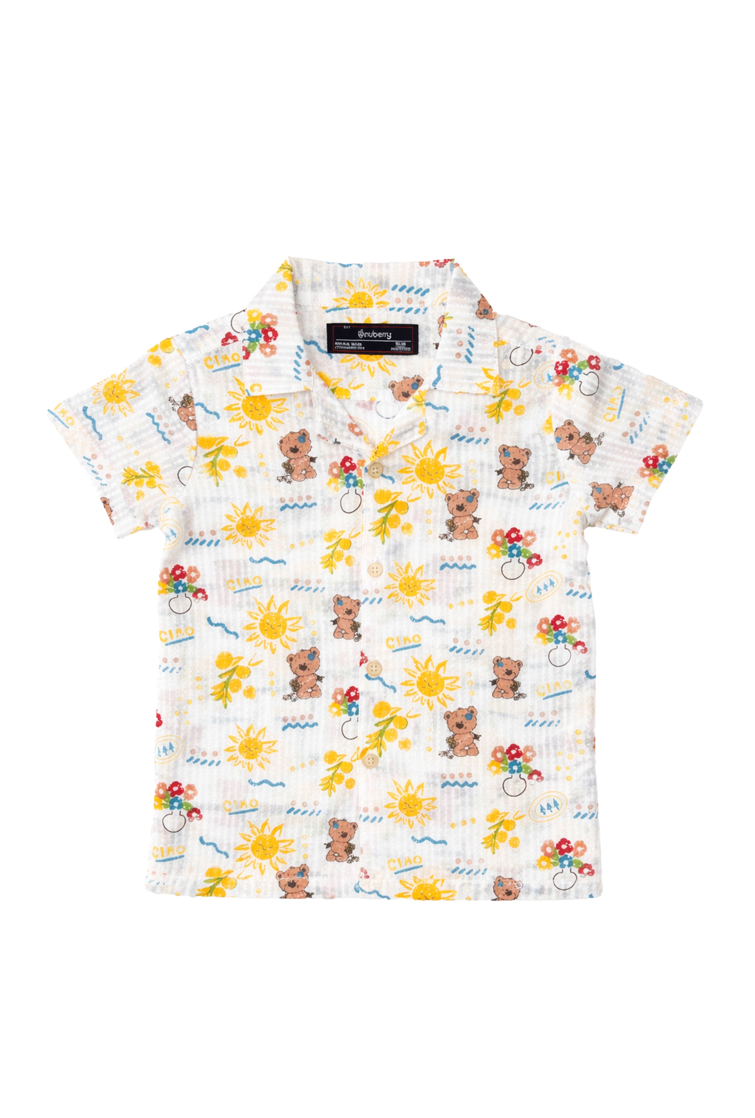 Nuberry Boys Half Sleeve Shirt | Playful Prints for Joyful Moments