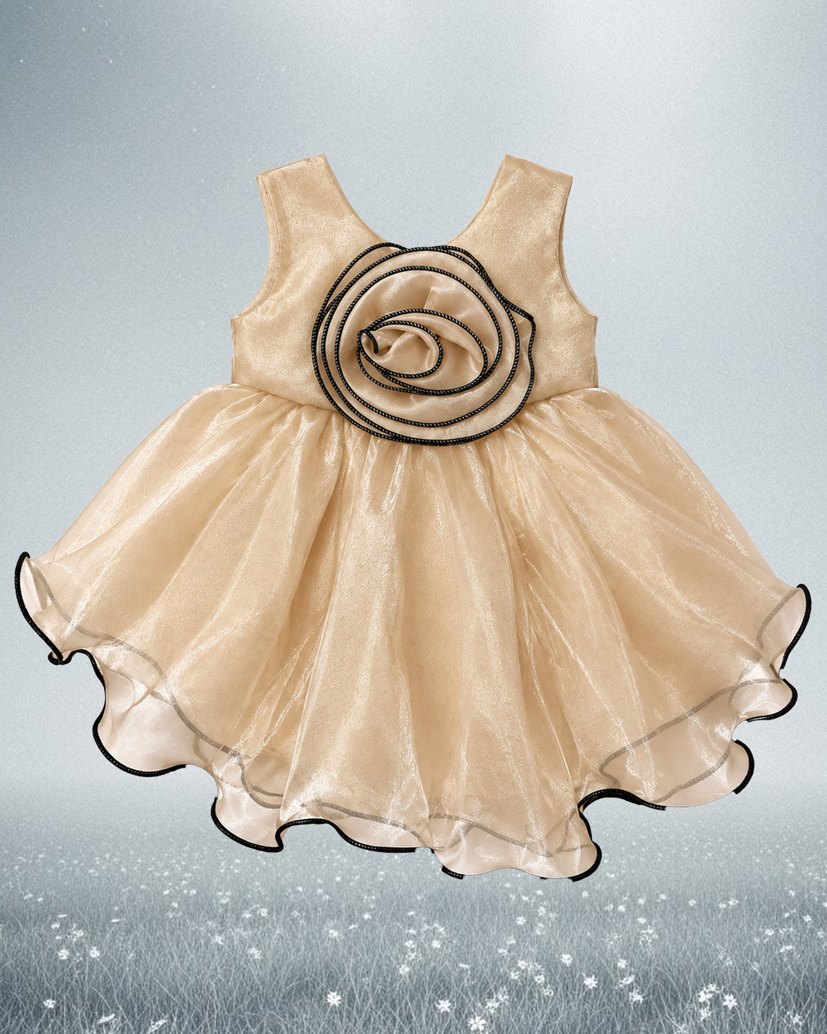 Nuberry Baby Girl Golden Party Frock | A Little Princess, A Lifetime of Precious Memories