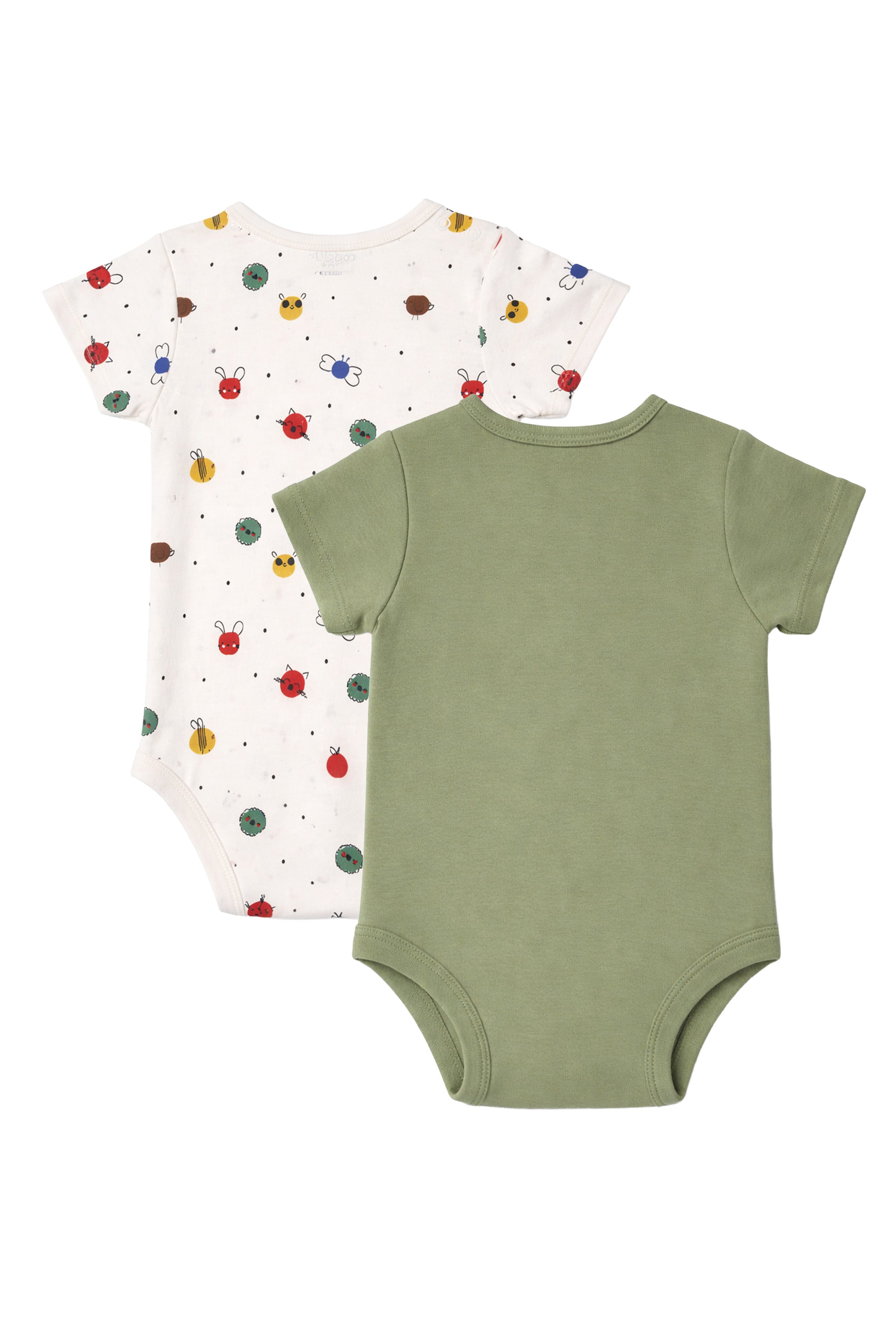 Gentle on Baby Skin | Trusted by Parents | Nuberry Unisex Bodysuit Set of 2
