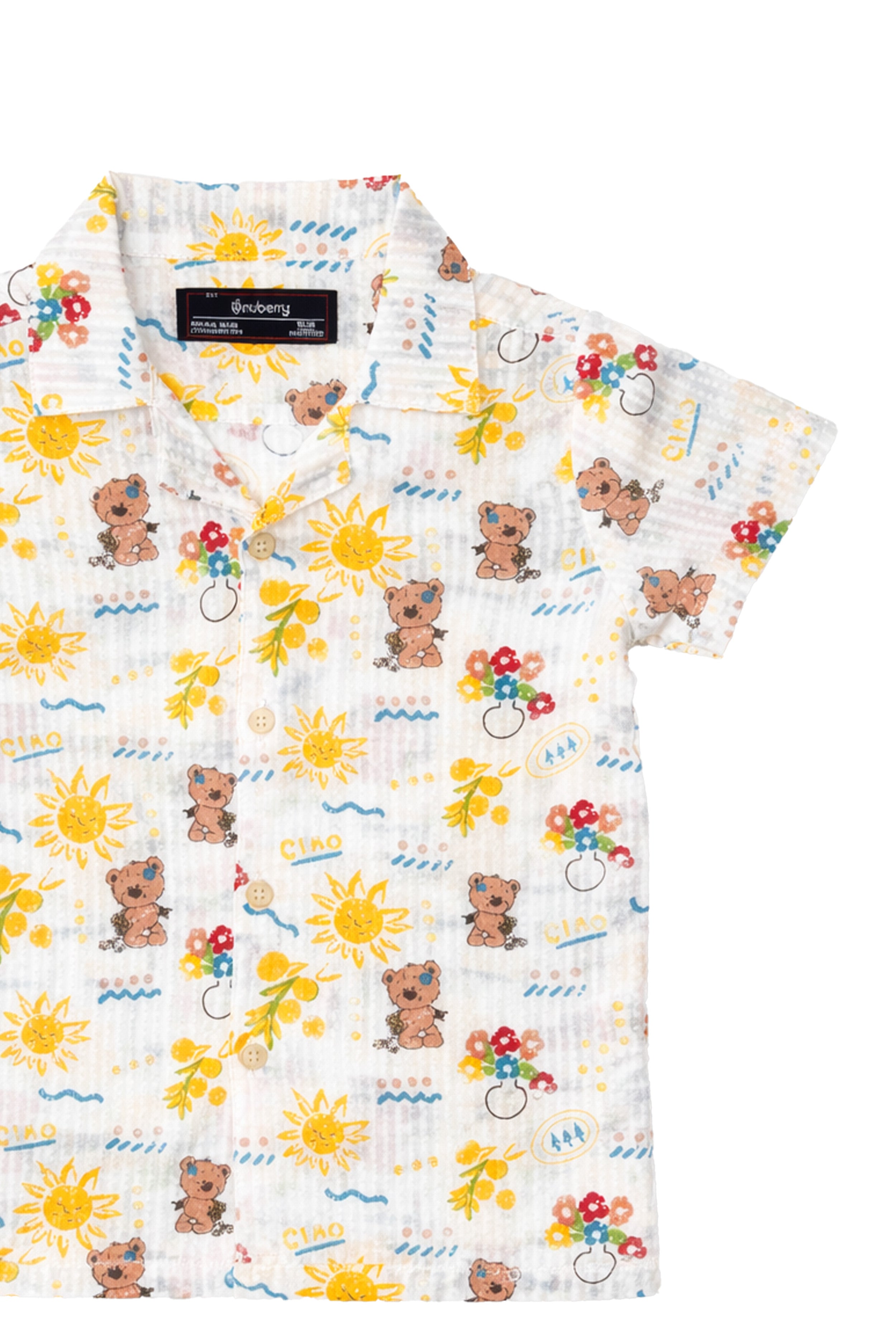 Nuberry Boys Half Sleeve Shirt | Playful Prints for Joyful Moments