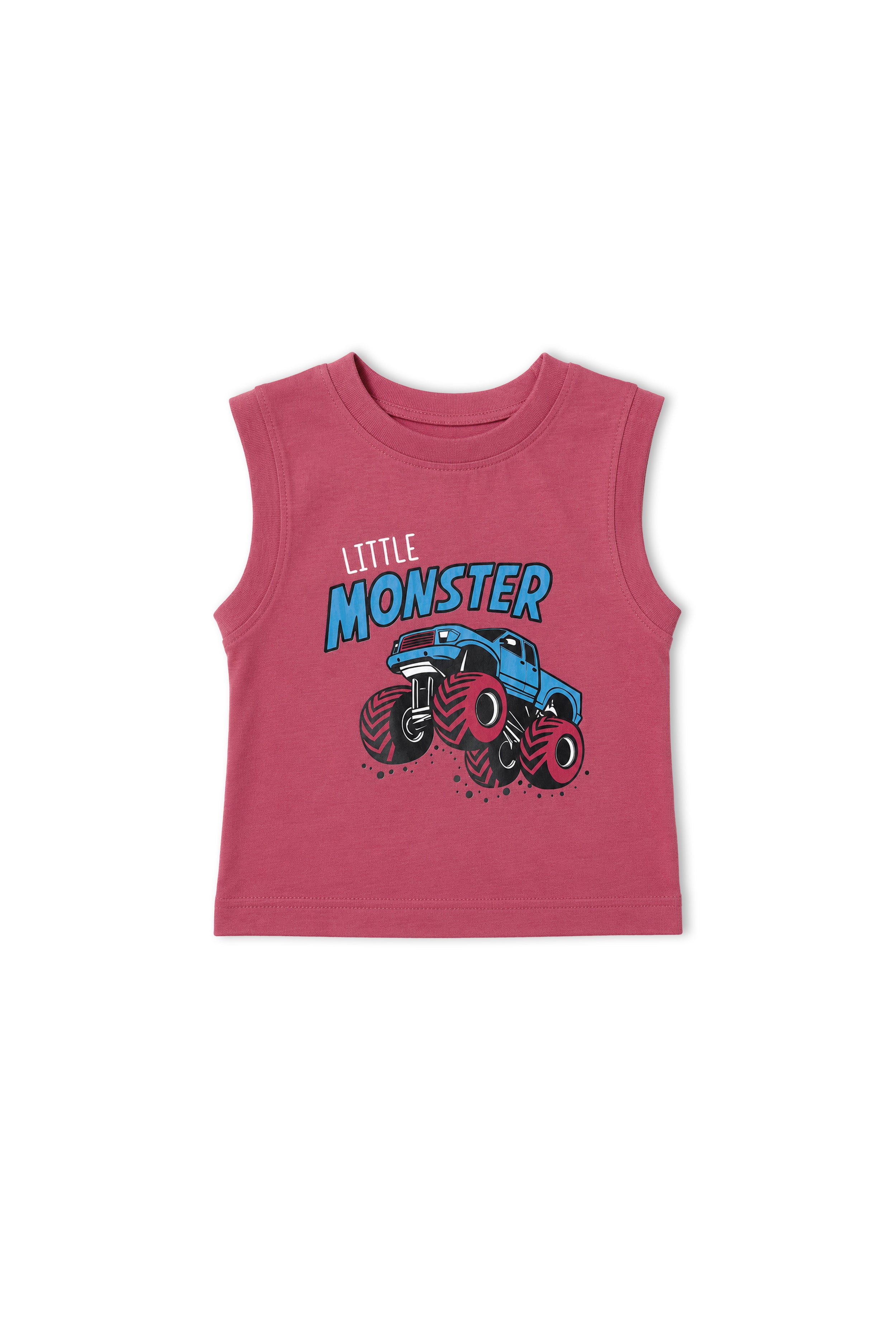 Nuberry Boys Sleeveless Co-ord Set | Soft & Breathable