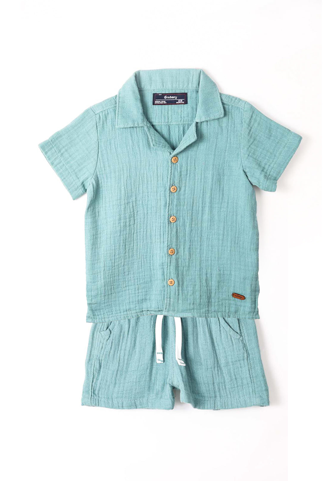 NUBERRY KIDS BOY-MUSLIN CO-ORDS TEAL