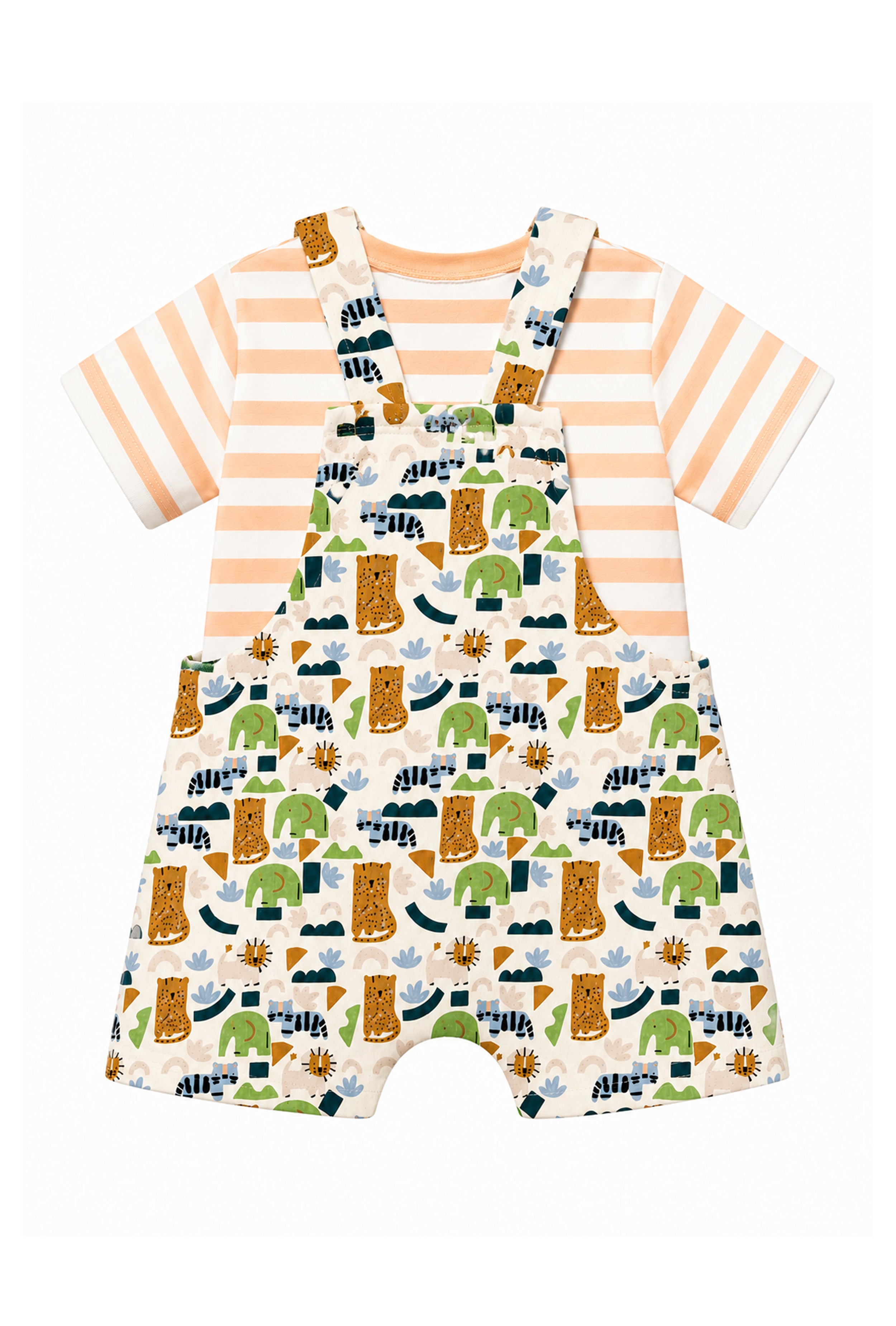 Nuberry Boys Dungaree | Soft & Breathable | Multicolor