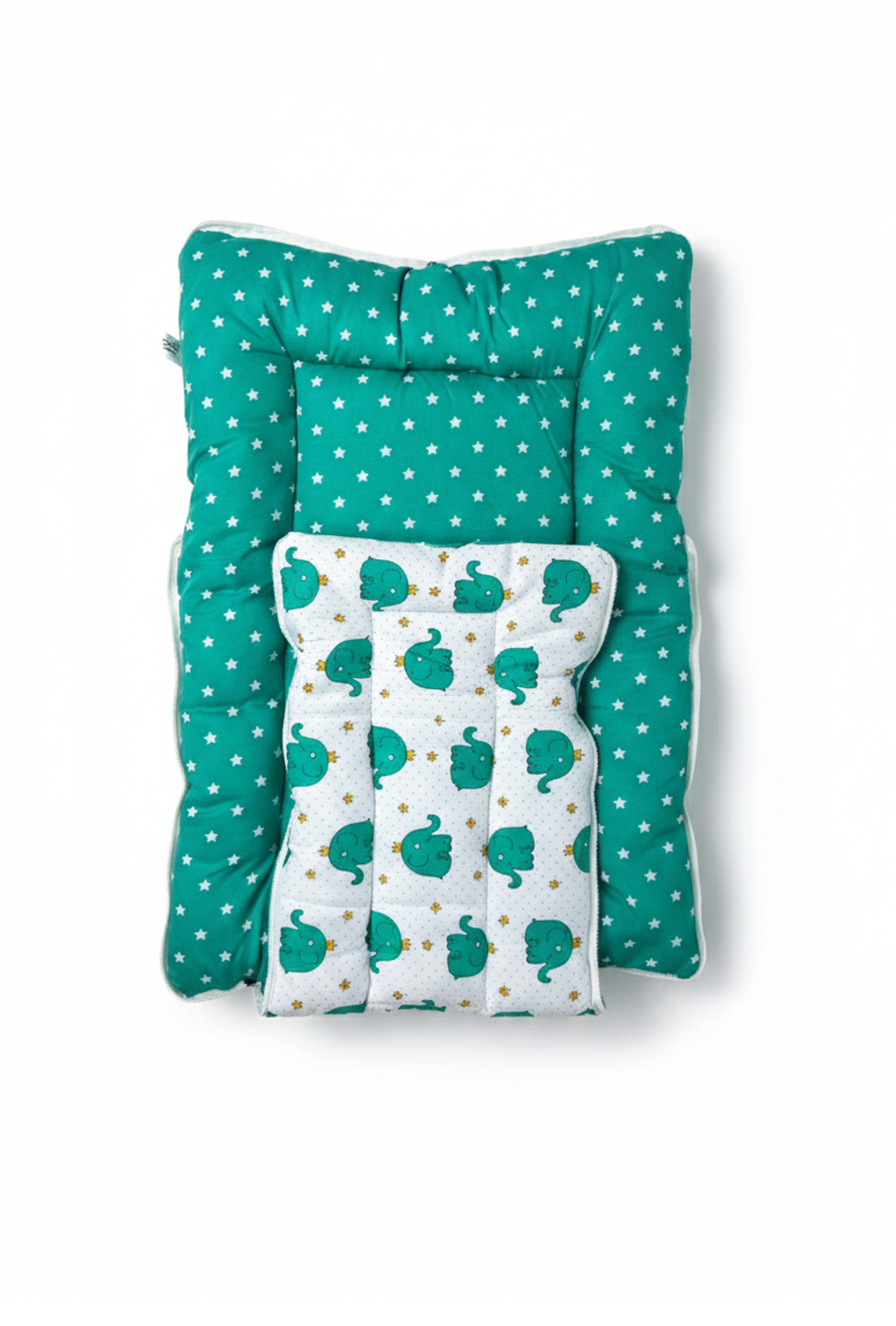 Baby Bed with Bolsters, Bed with Mosquito Net and Carry Nest (3 Pcs Set)