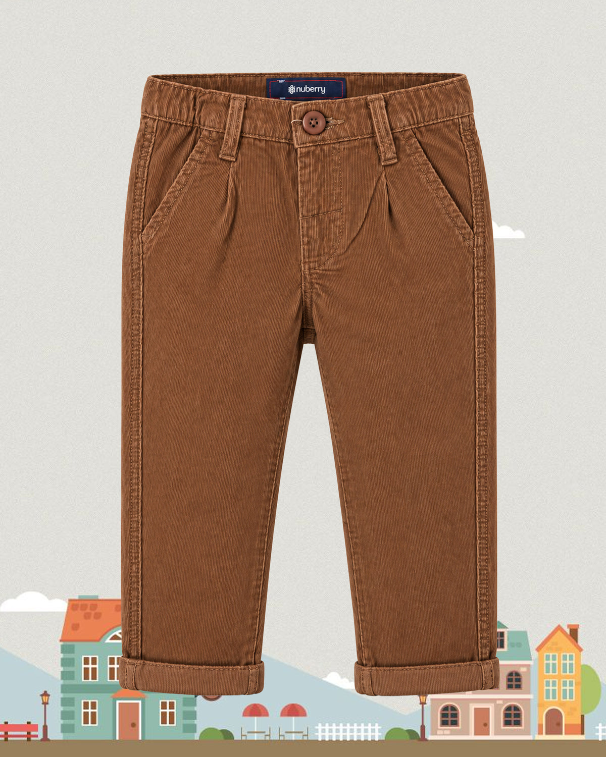 Nuberry Boys Brown Pants | Everyday Comfort for Little Adventures - Neubaby Stores