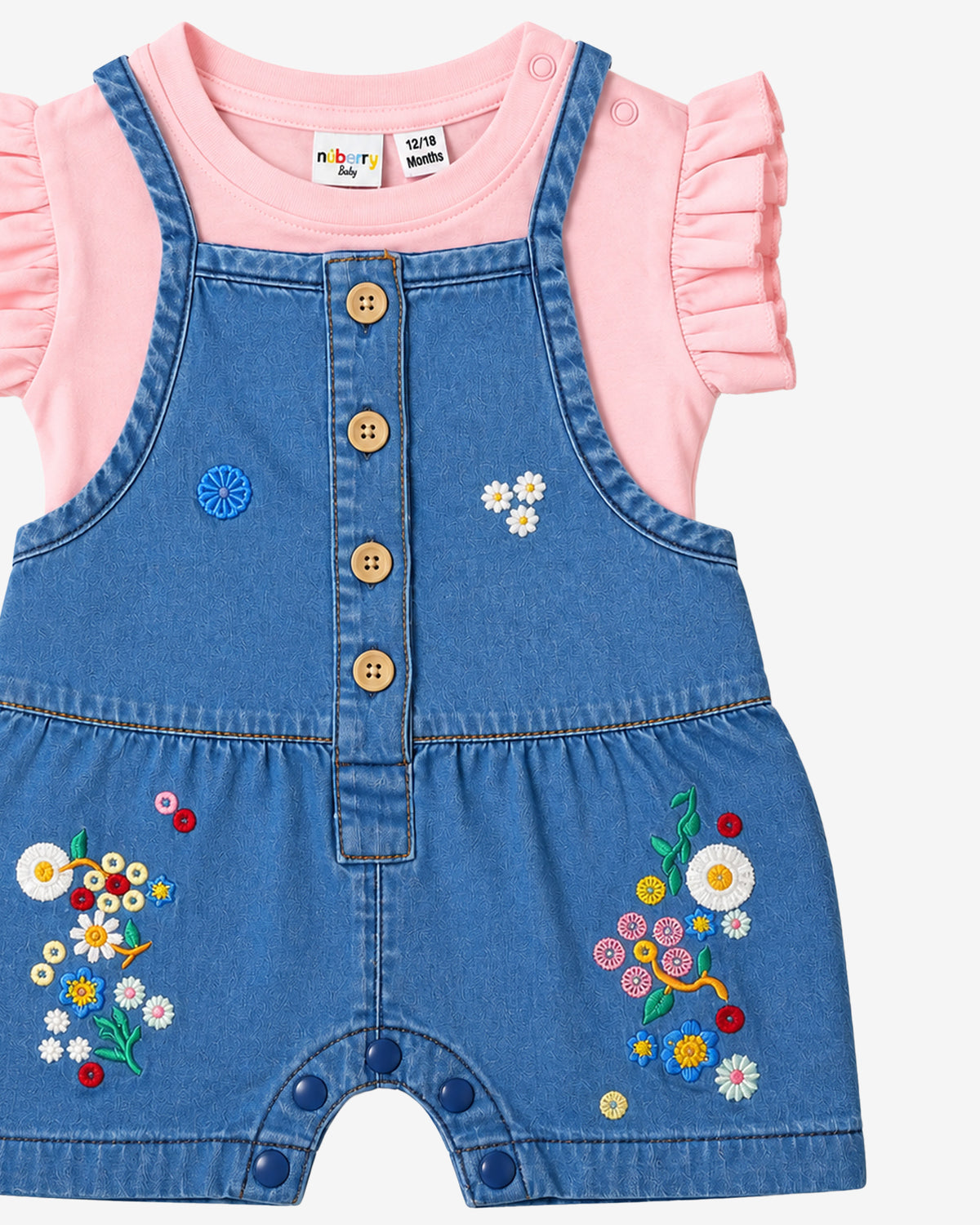 Nuberry Girl Dungaree | Soft, Breathable & Comfortable