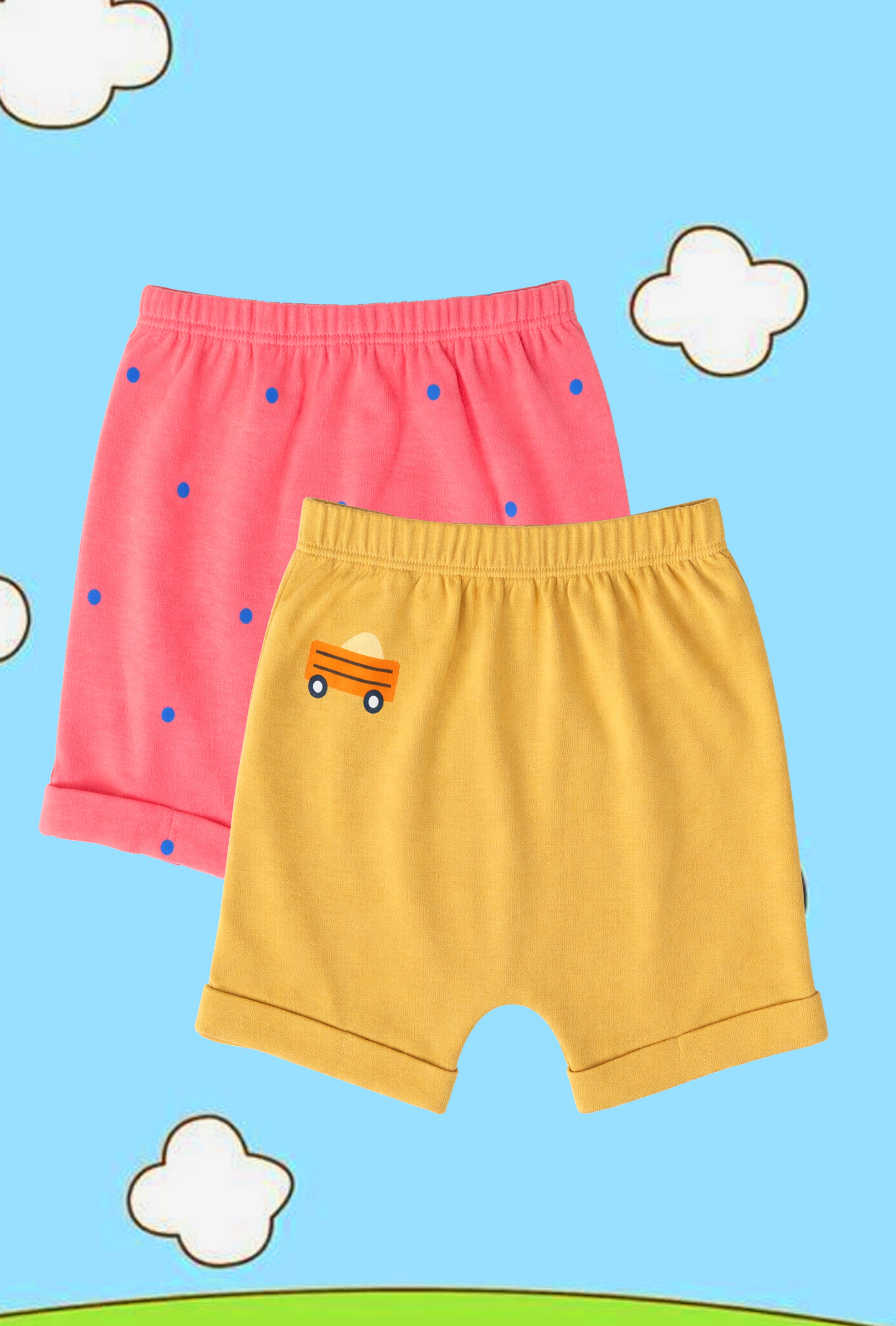 Everyday Comfort | Made with Care | Nuberry Unisex Shorts (Pack of 2)