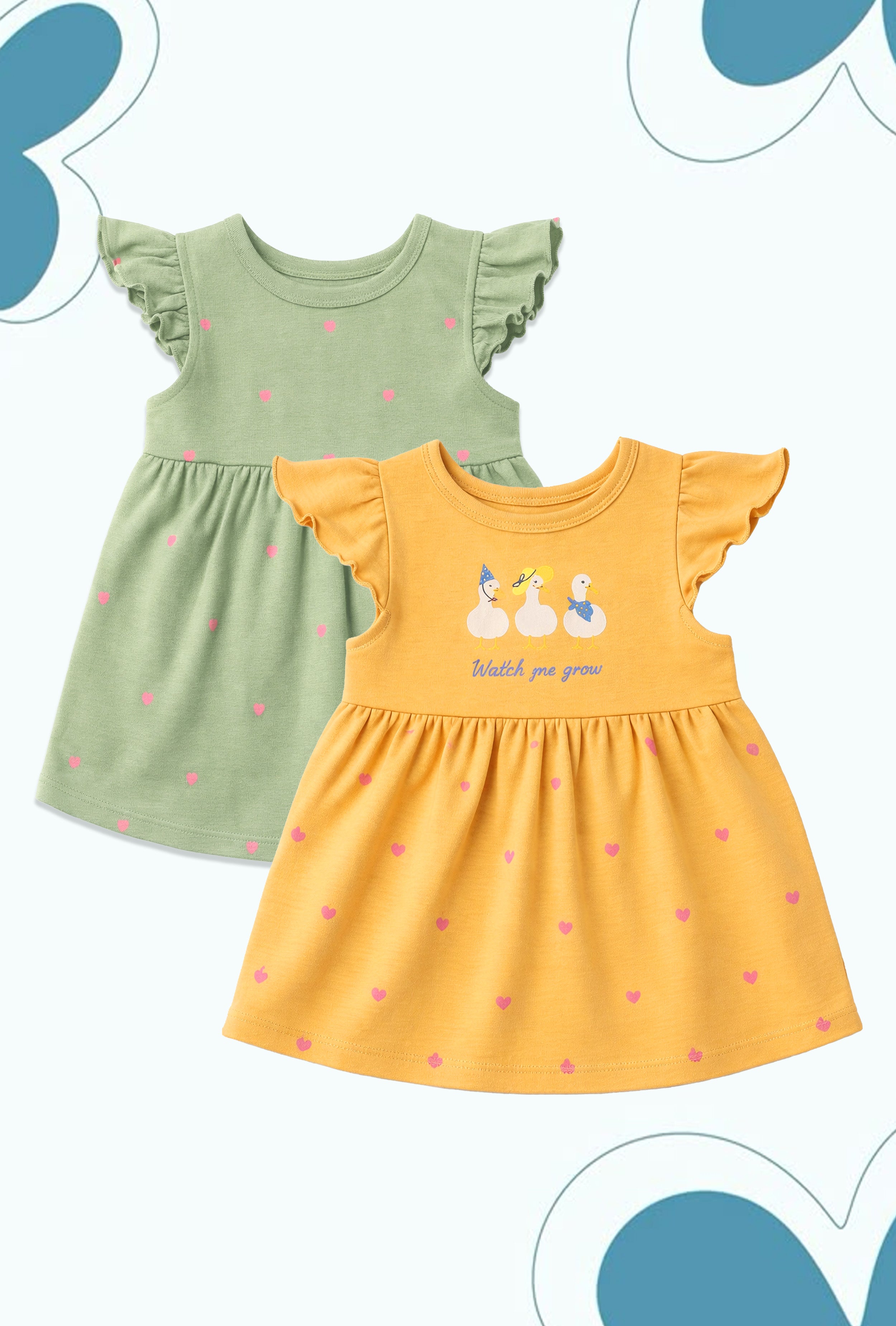 Nuberry Girls Frocks – Pack of 2 | Soft, Gentle & Made for Everyday Smiles