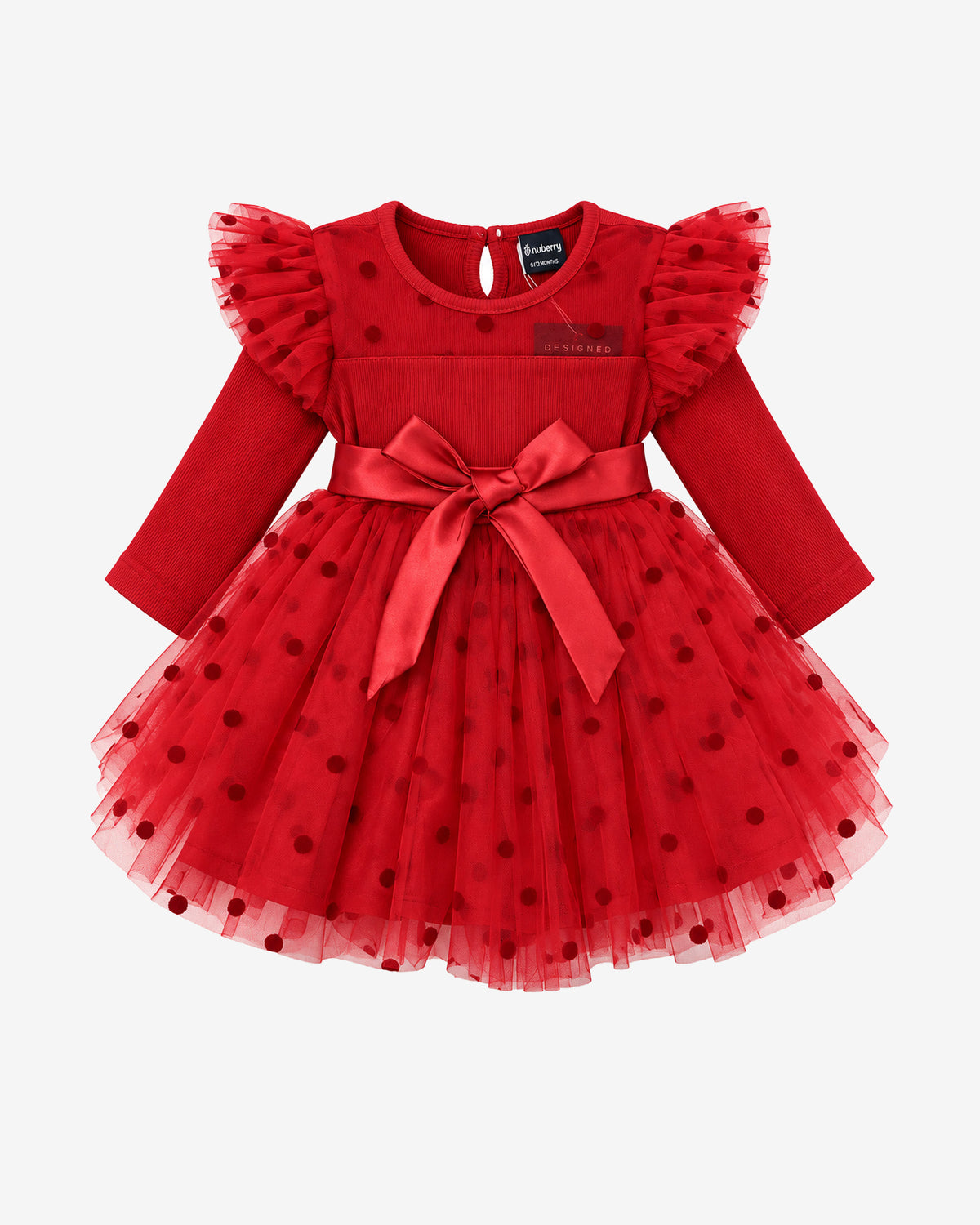 Nuberry Soft Mesh Baby Girl Party Frock | A Little Dress for Her Biggest Smiles