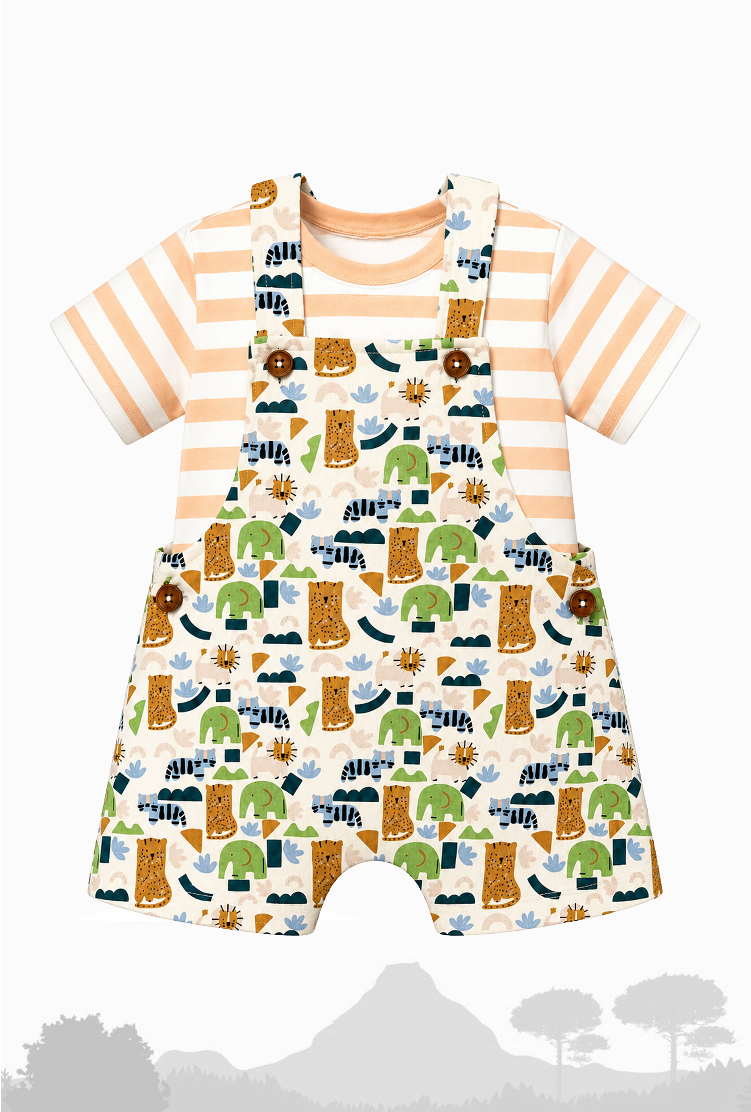 Nuberry Boys Dungaree | Soft & Breathable | Multicolor