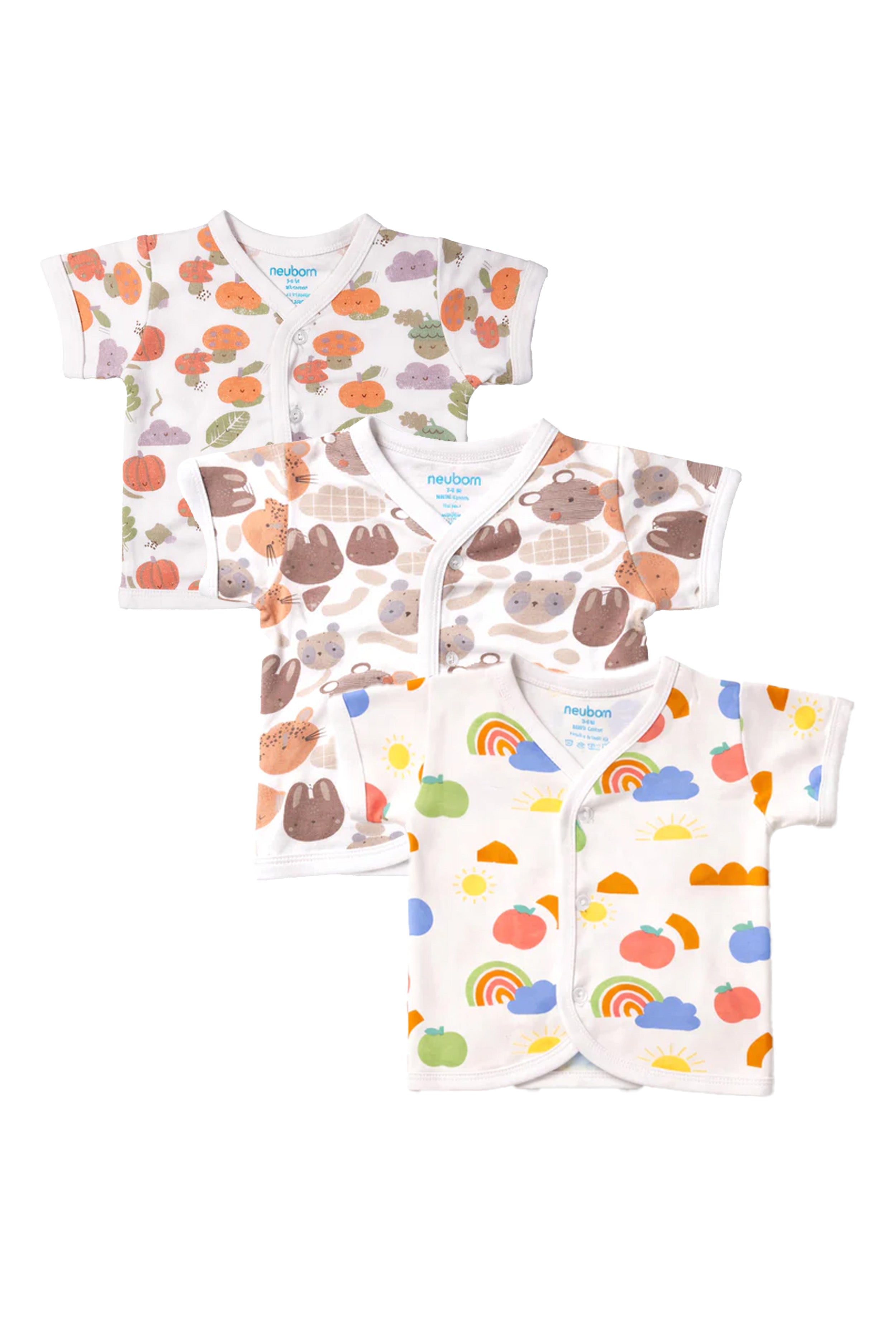 Nuberry Baby Unisex Open Vest | Pack of 3