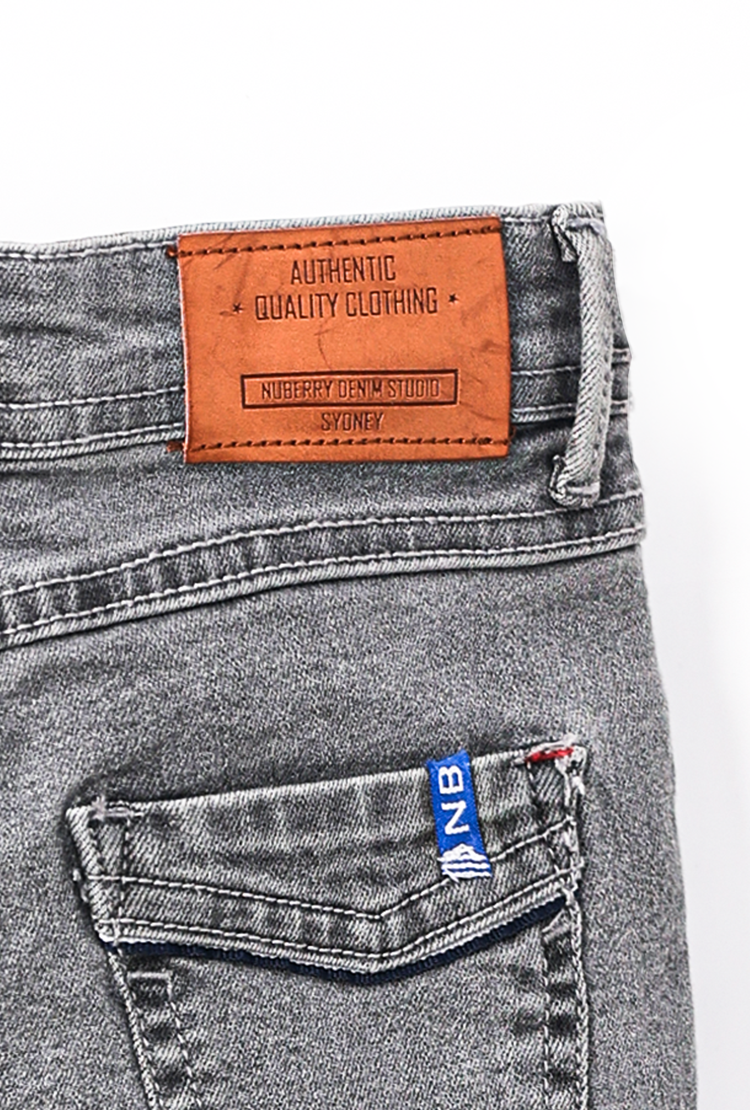 NUBERRY BOY DENIM PANT GRAY