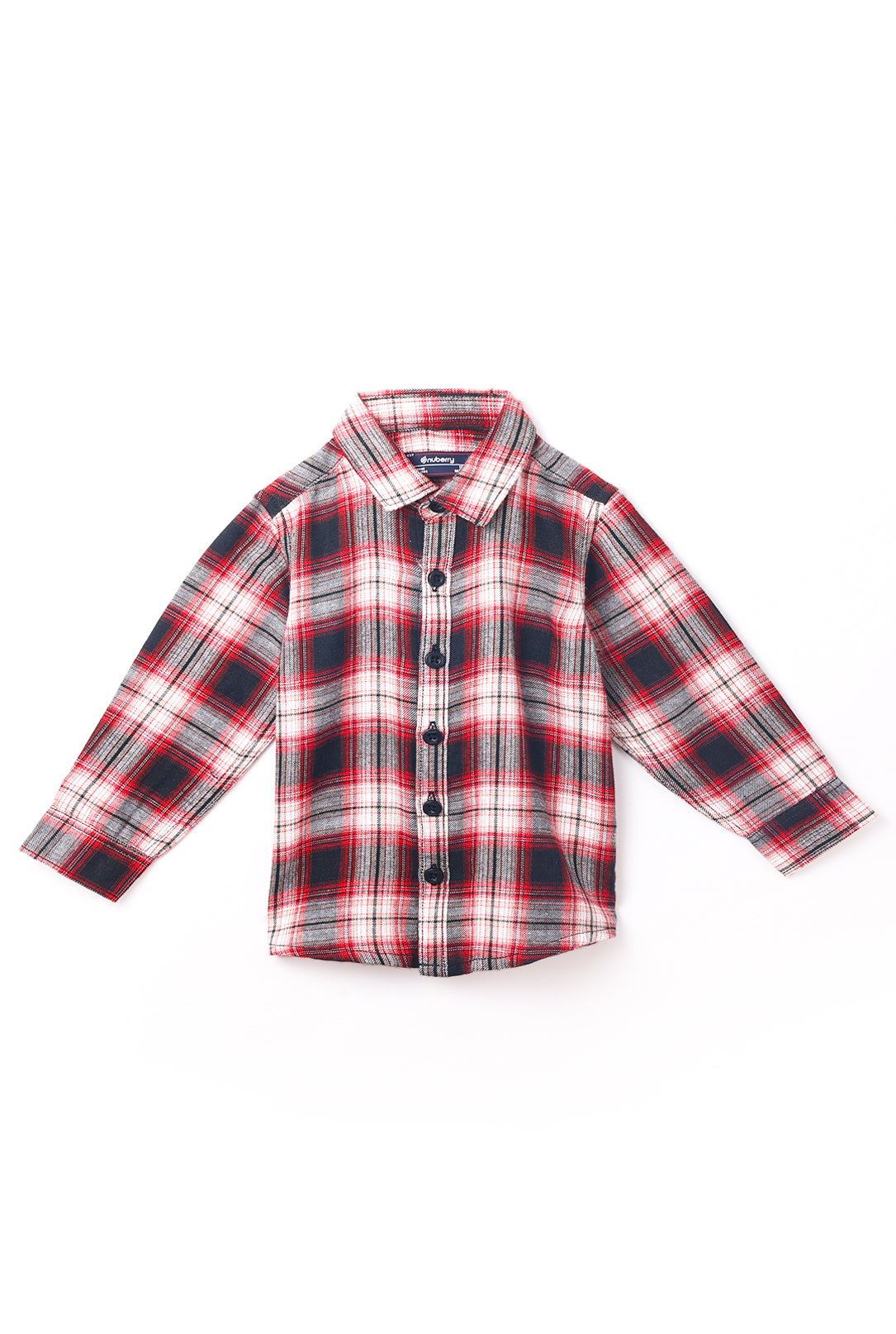 NUBERRY KIDS BOY- CHECKED SHIRT-FULL SLEEVE RED
