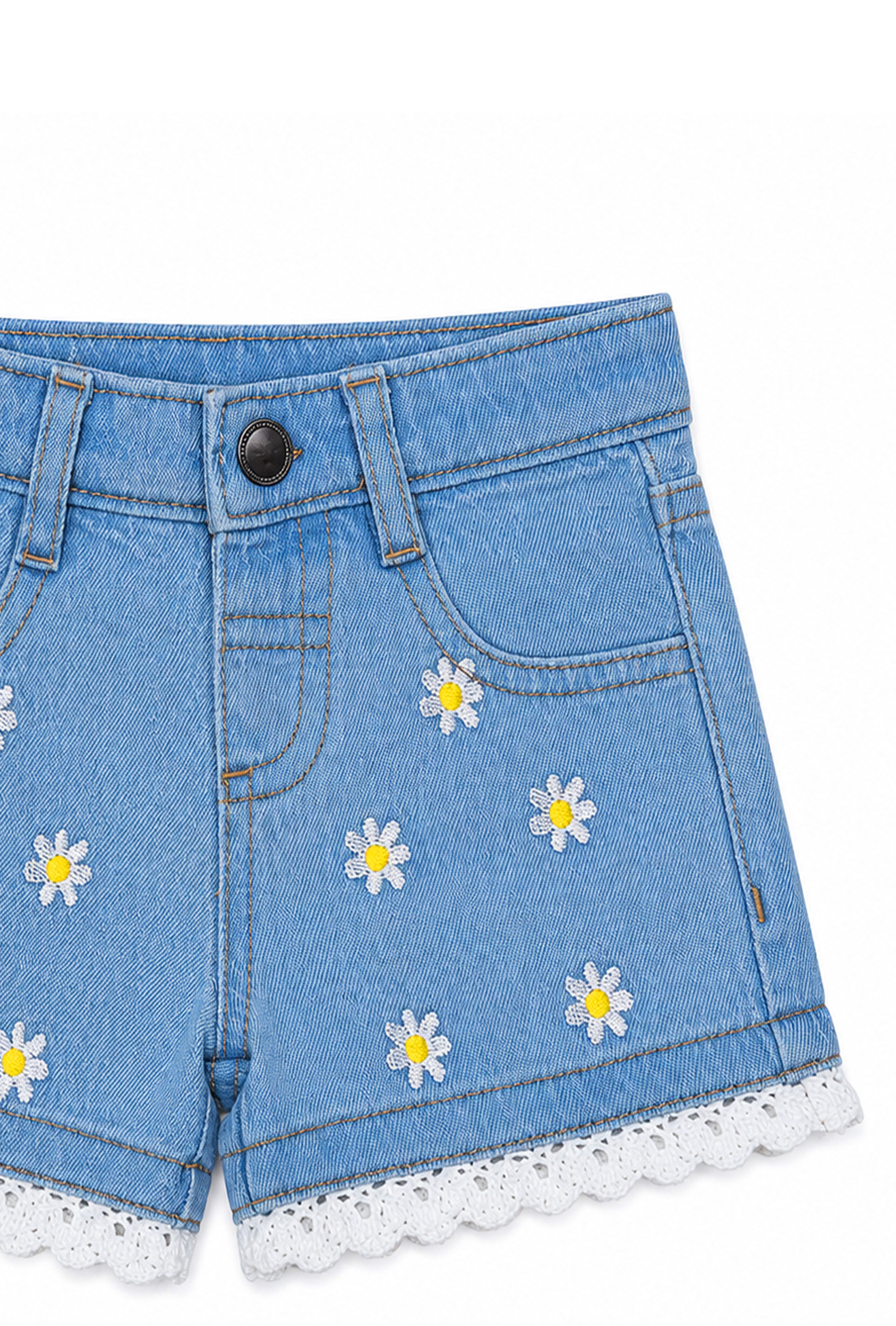 Nuberry Little Explorer Girls Denim Shorts | Soft, Comfy & Stylish