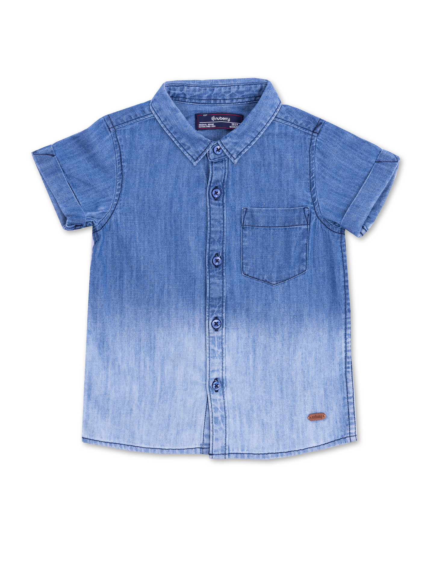 Blue Ombre Denim shirt for Boys