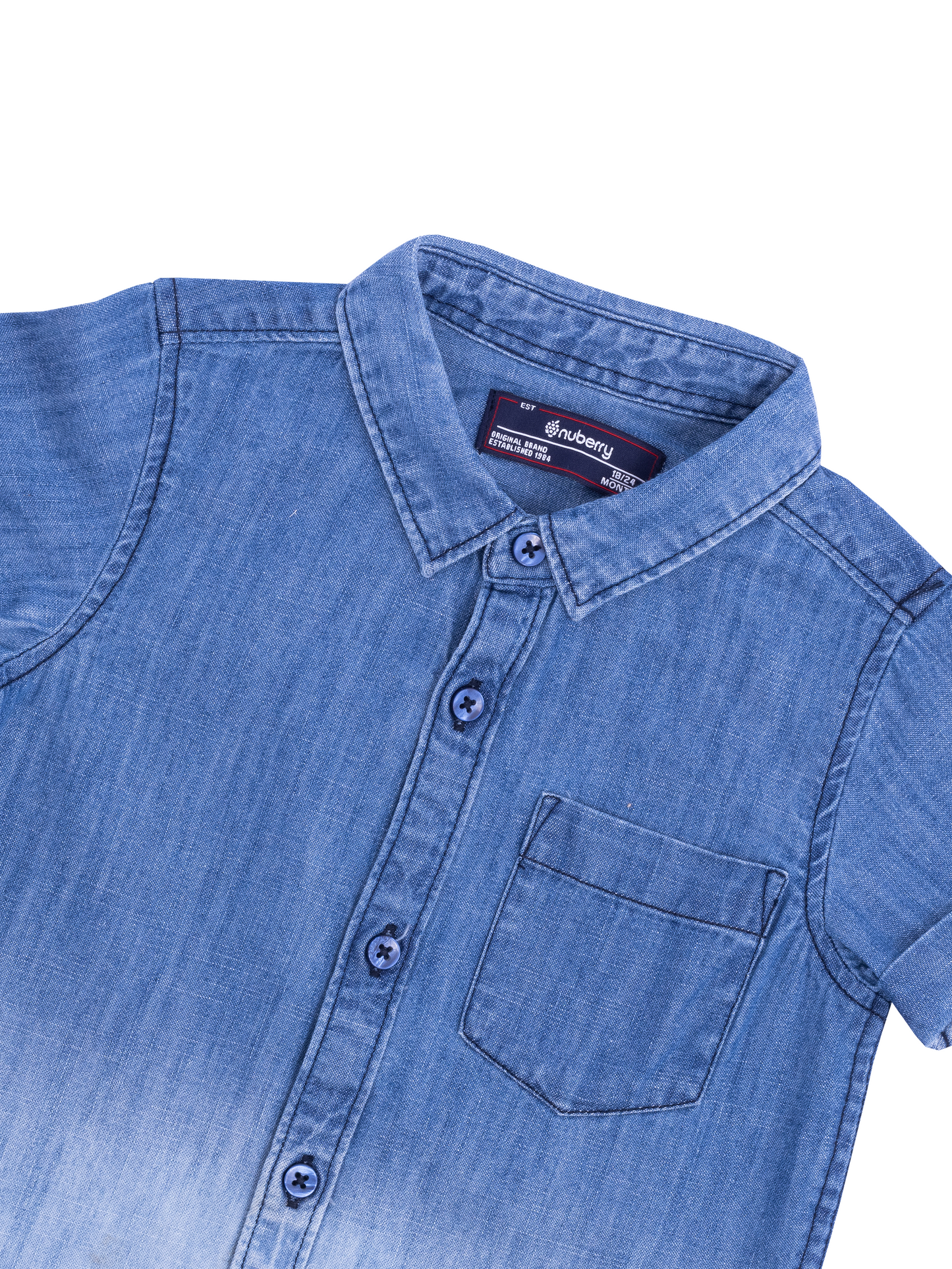 Blue Ombre Denim shirt for Boys