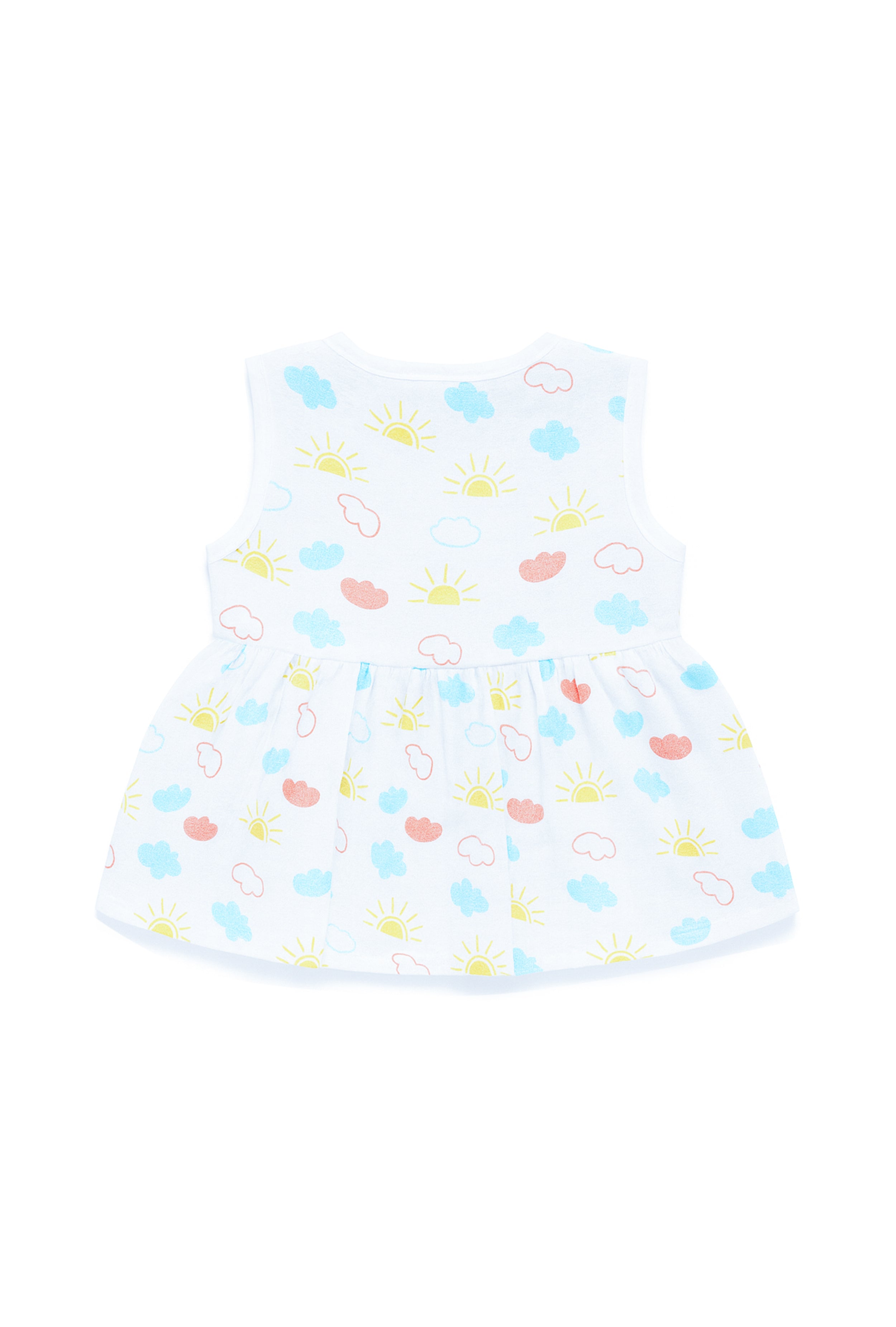Nuberry Newborn Girls Sleeveless Muslin Frock
