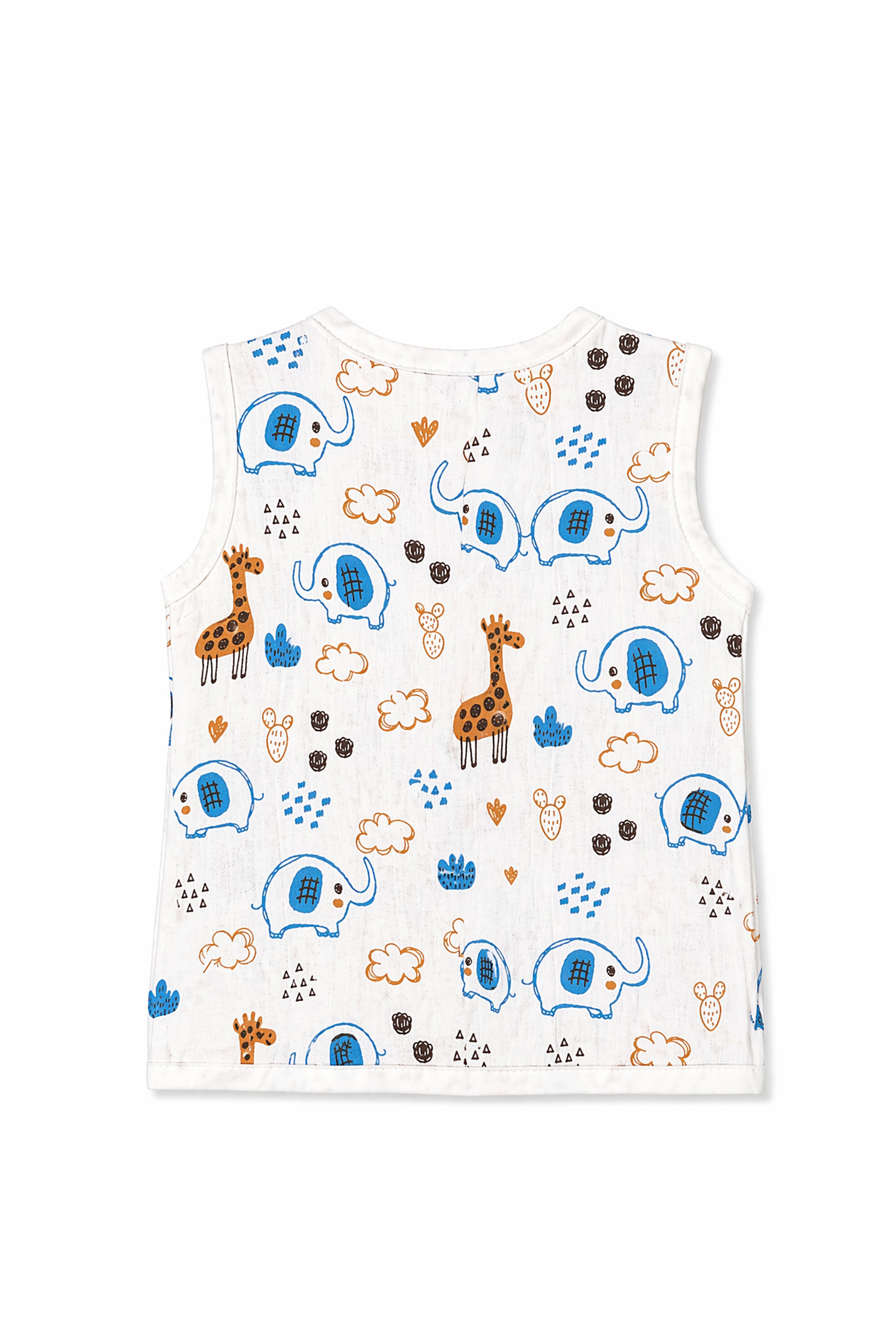 Nuberry Muslin Side Knot Jabla | Pack of 4 | Soft as Love, Light as a Dream