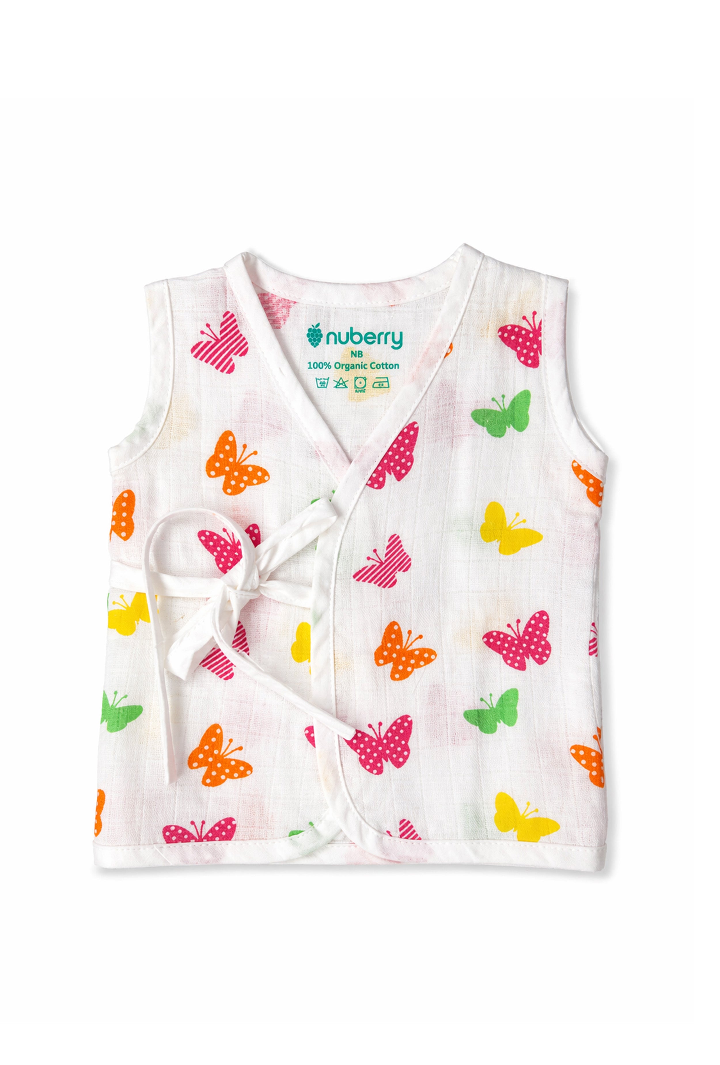 Nuberry Muslin Side Knot Jabla | Pack of 4 | Soft as Love, Light as a Dream