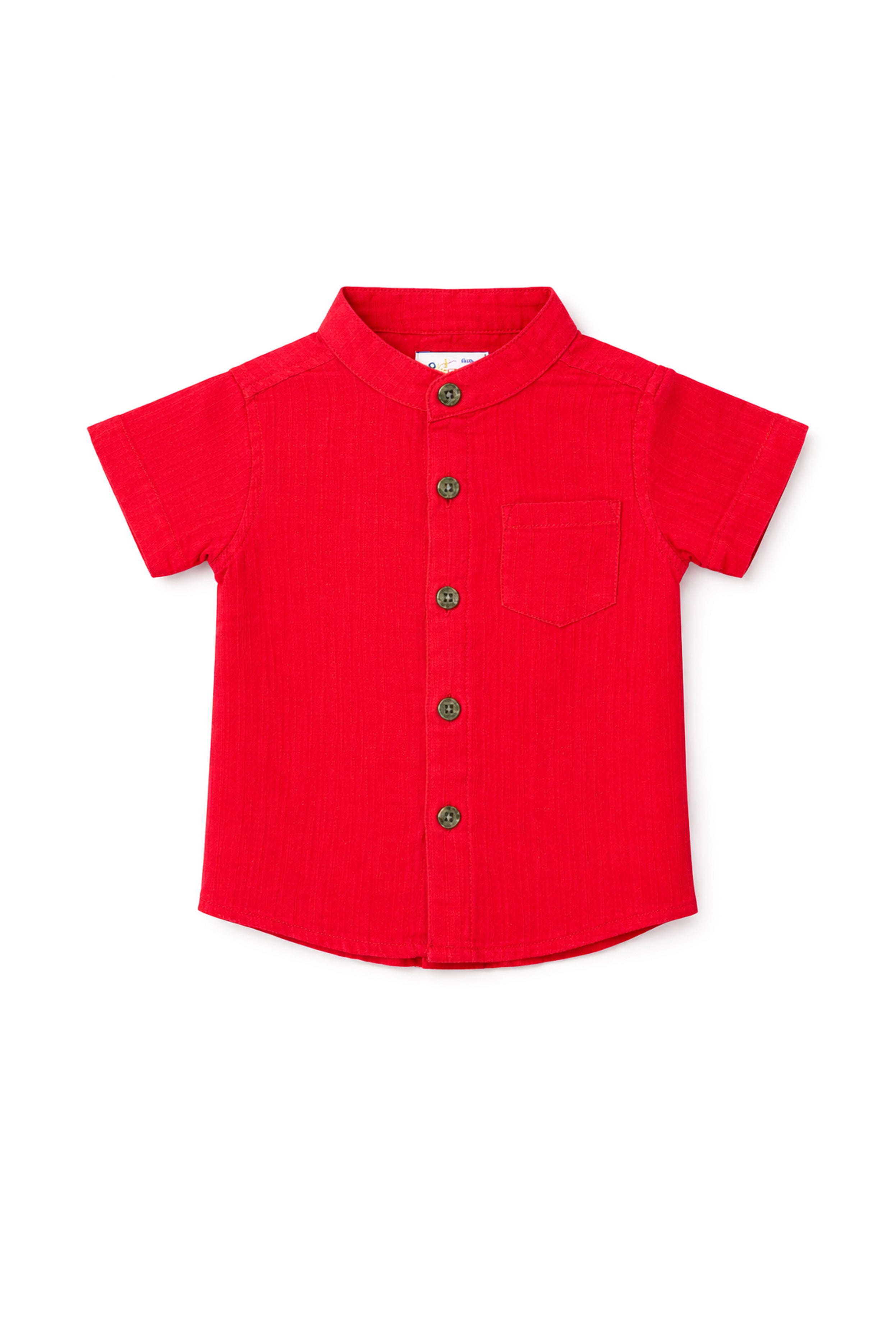 Nuberry Kids Half Sleeve Shirt | Red