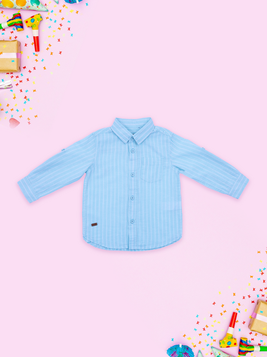 Light Blue Full Sleeve Shirt for Boys