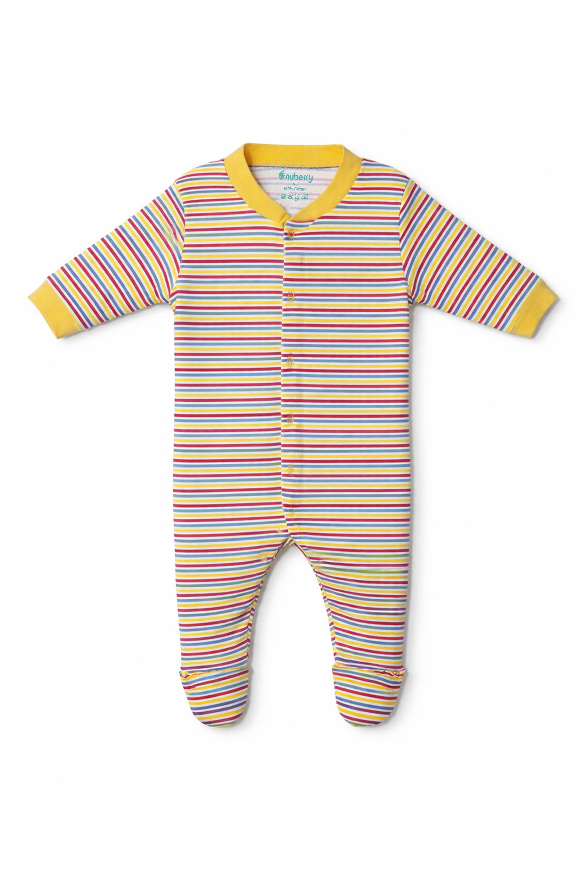 Mom’s Choice Pure Cotton Sleep Suits (3-Pack)